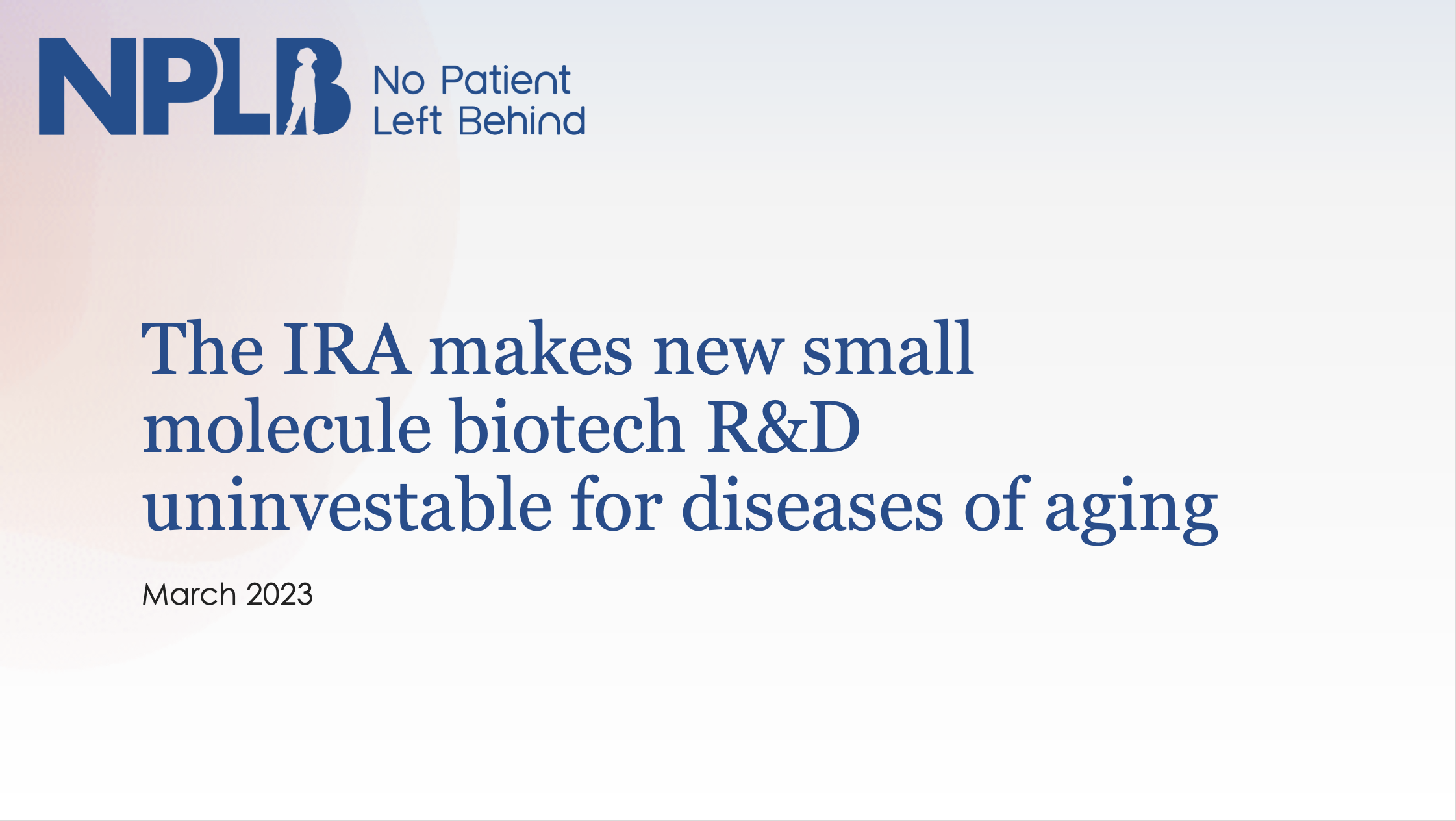 How the IRA makes new small molecule biotech R&D uninvestable for ...