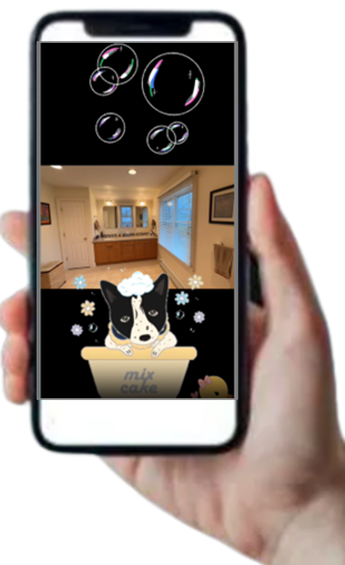 phone in hand bathroom pup in tub.png