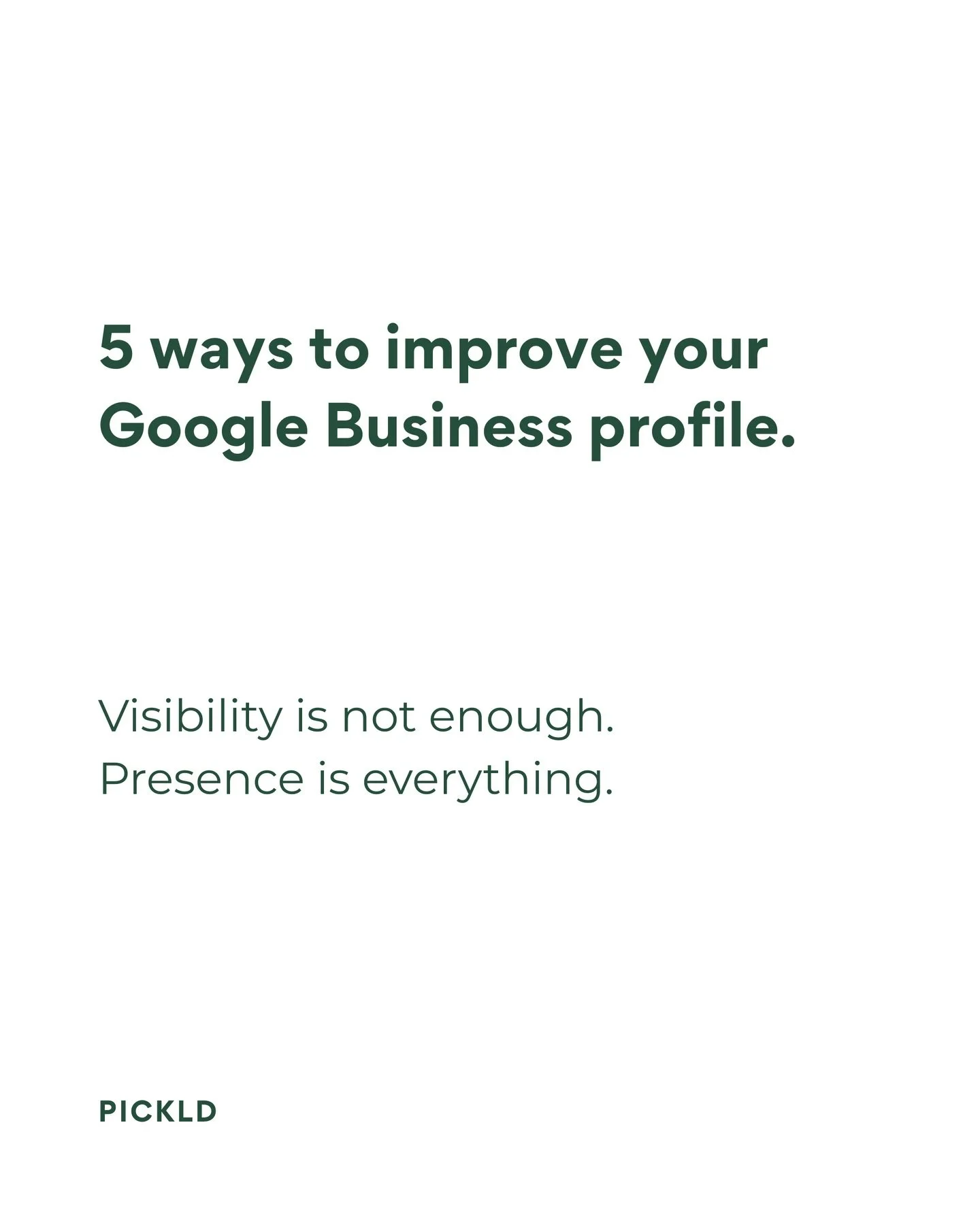 Google Business Listing 📍

Your business listing matters more than most people realise.

For many customers, it&rsquo;s the first thing they see - before your website, before your socials, before they ever walk through the door.

If the details are 