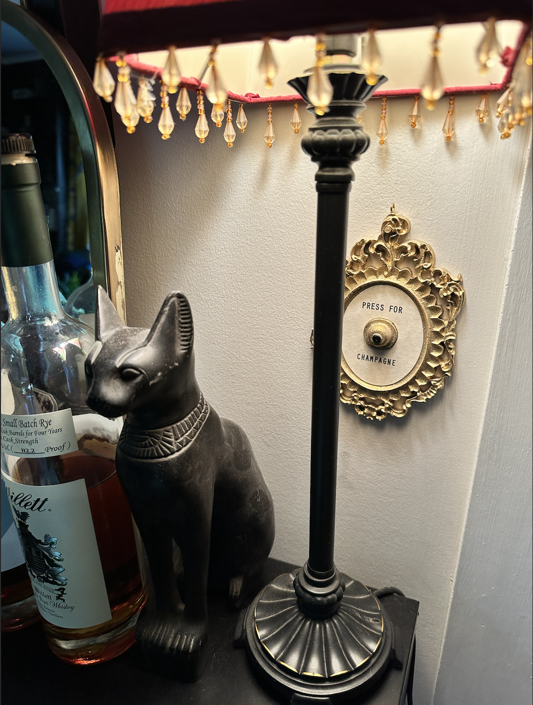 Bar detail (sadly, the button isn't actually connected to anything, but it's a fun addition)