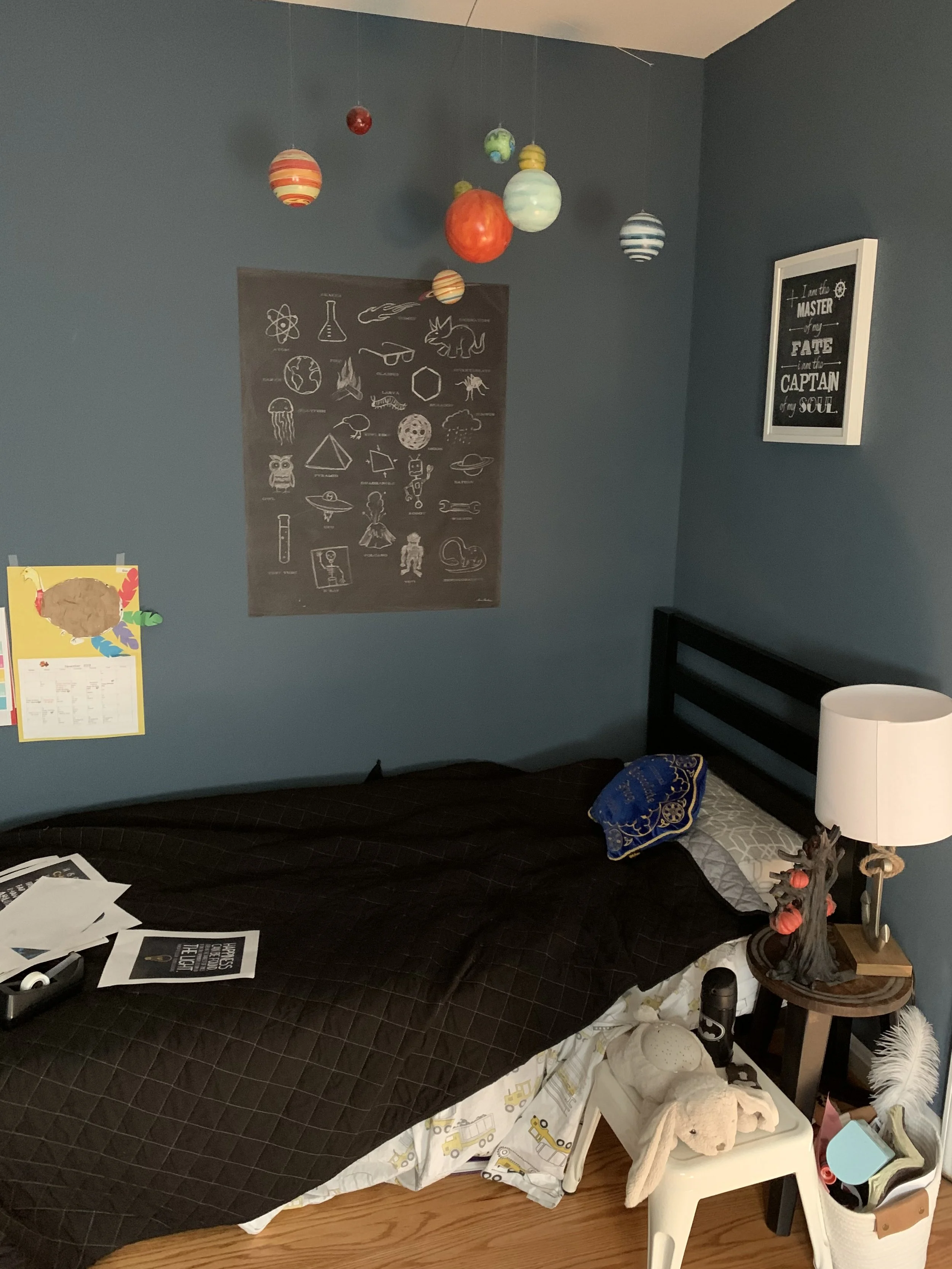 BEFORE surprise Harry Potter birthday mini-makeover (this was years ago)