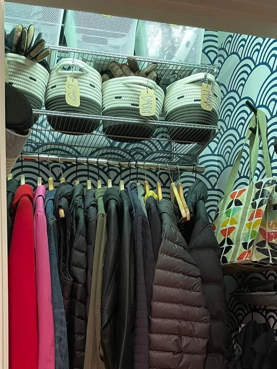 a hook on the side is a great place to hang the tote bag the owner uses for the farmer's market