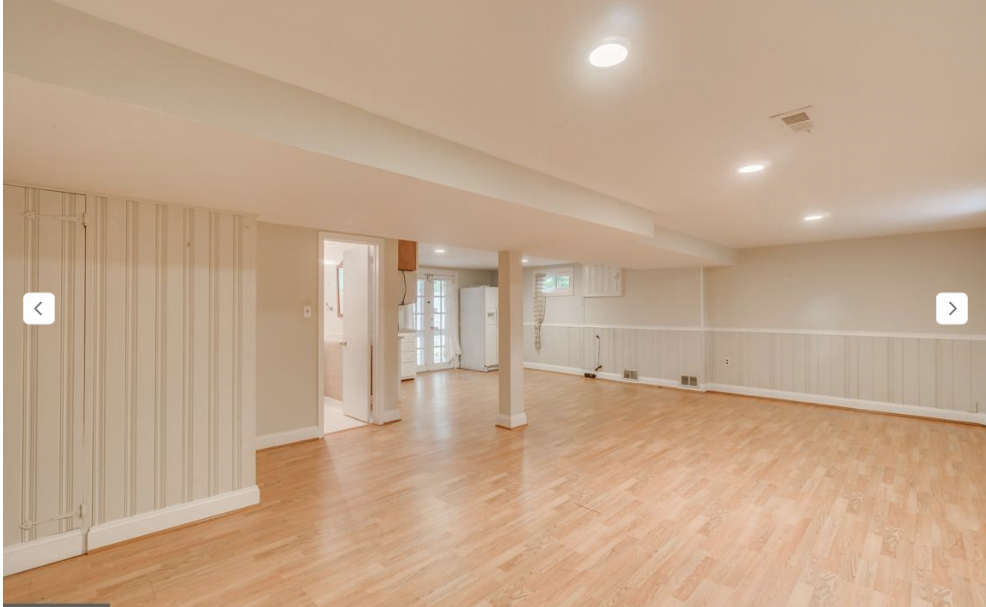 BEFORE: the view from those old built-in bookshelves looking back towards the back door