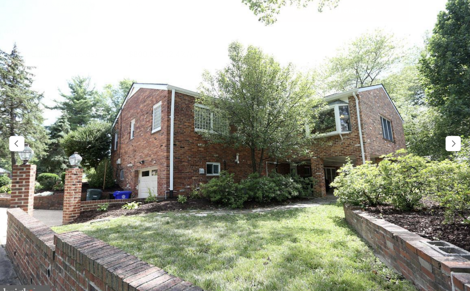 BEFORE: back yard & crumbling brick retaining wall