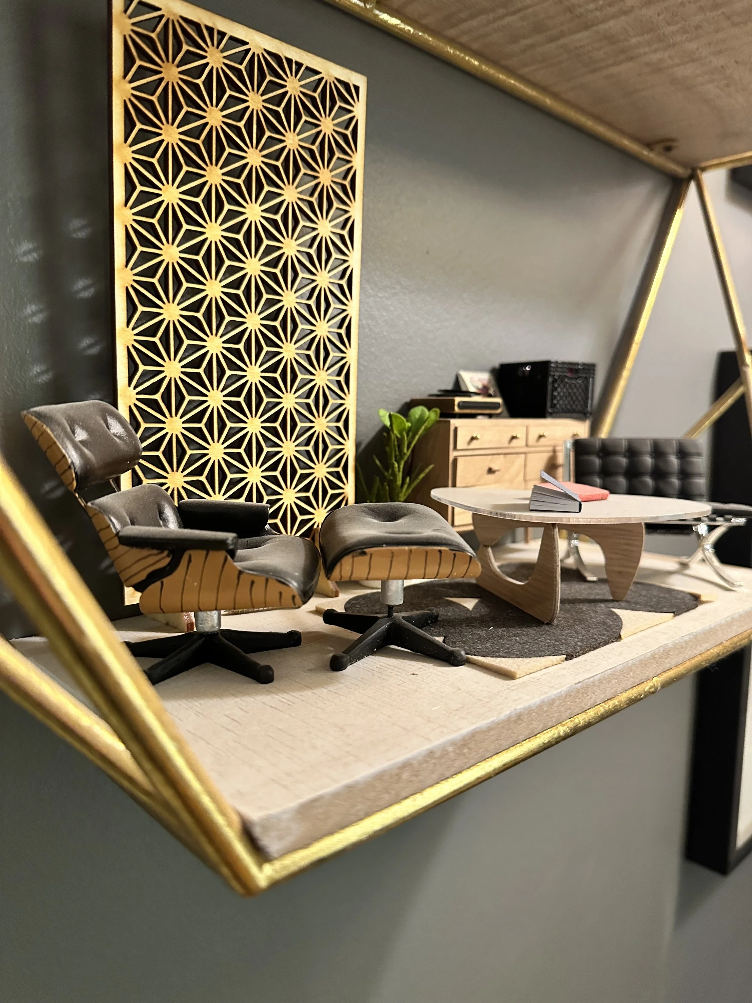 a baby Eames chair and mini Noguchi coffee table! 