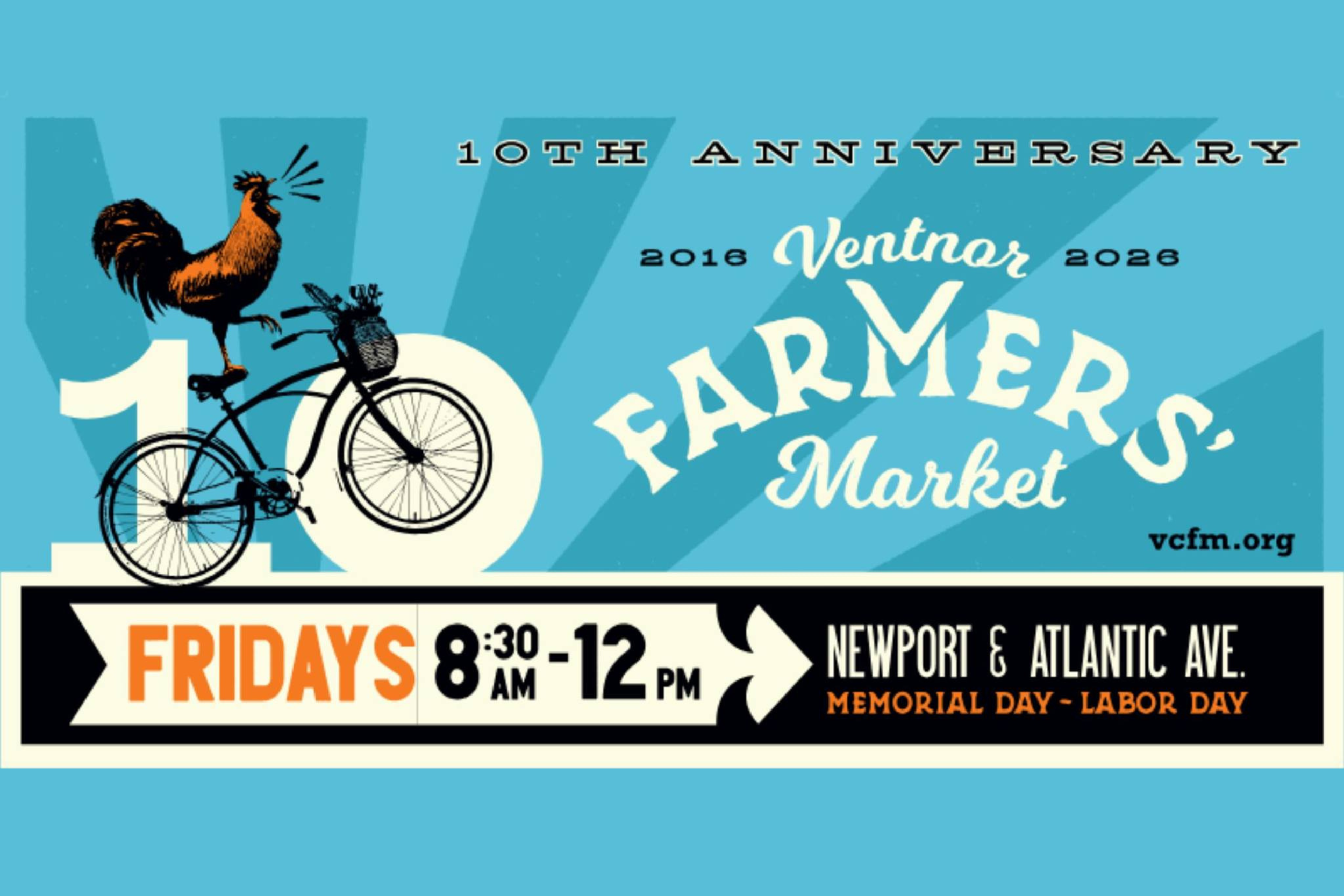 Join Ventnor in celebrating the 10th anniversary of its farmers market at Holy Trinity Parish. Over 80 vendors, music, and bags await!