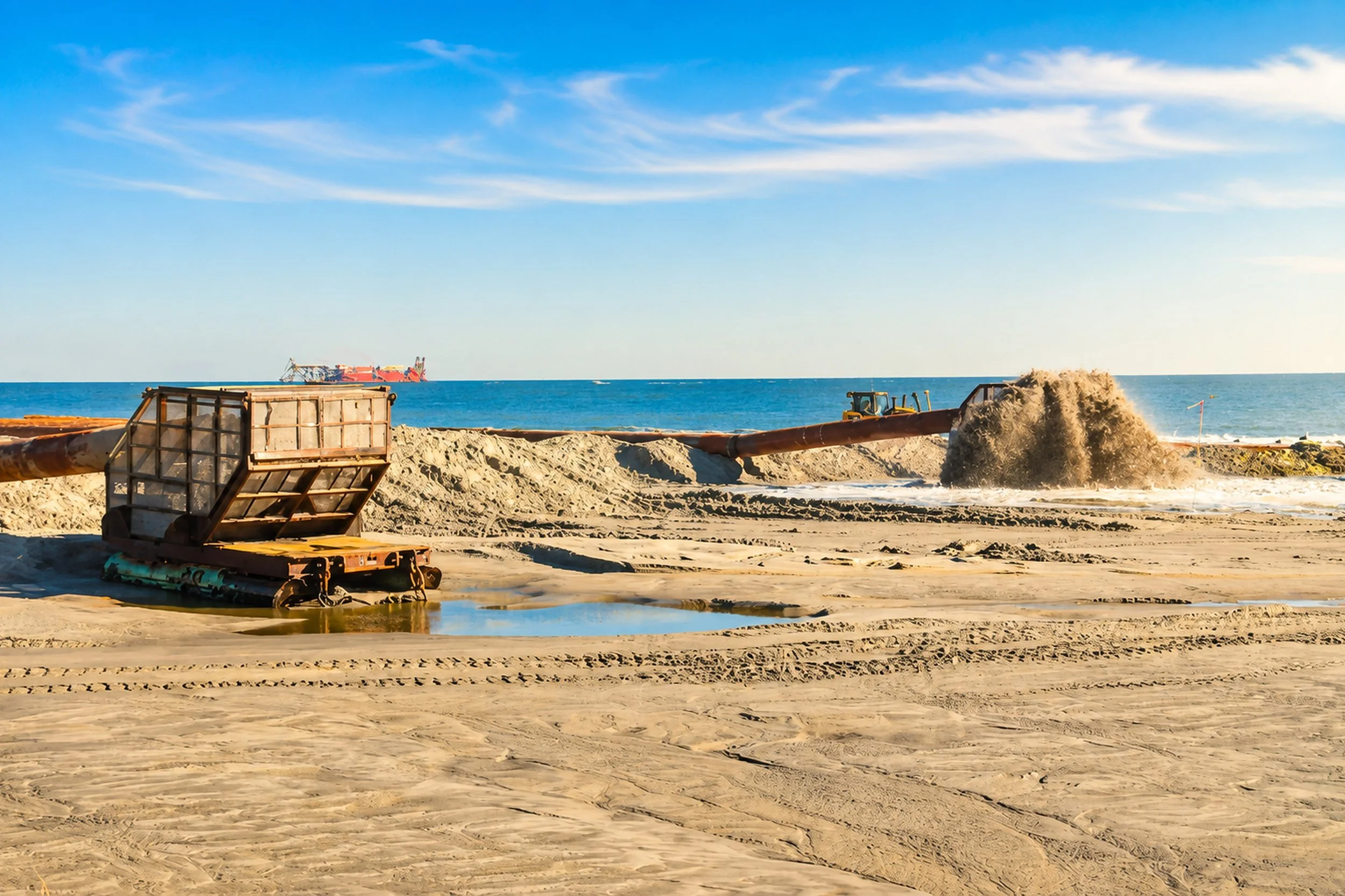 Ocean City’s $19.5M beach replenishment is underway from Seaspray Beach to 12th Street. See the scope and access impacts.