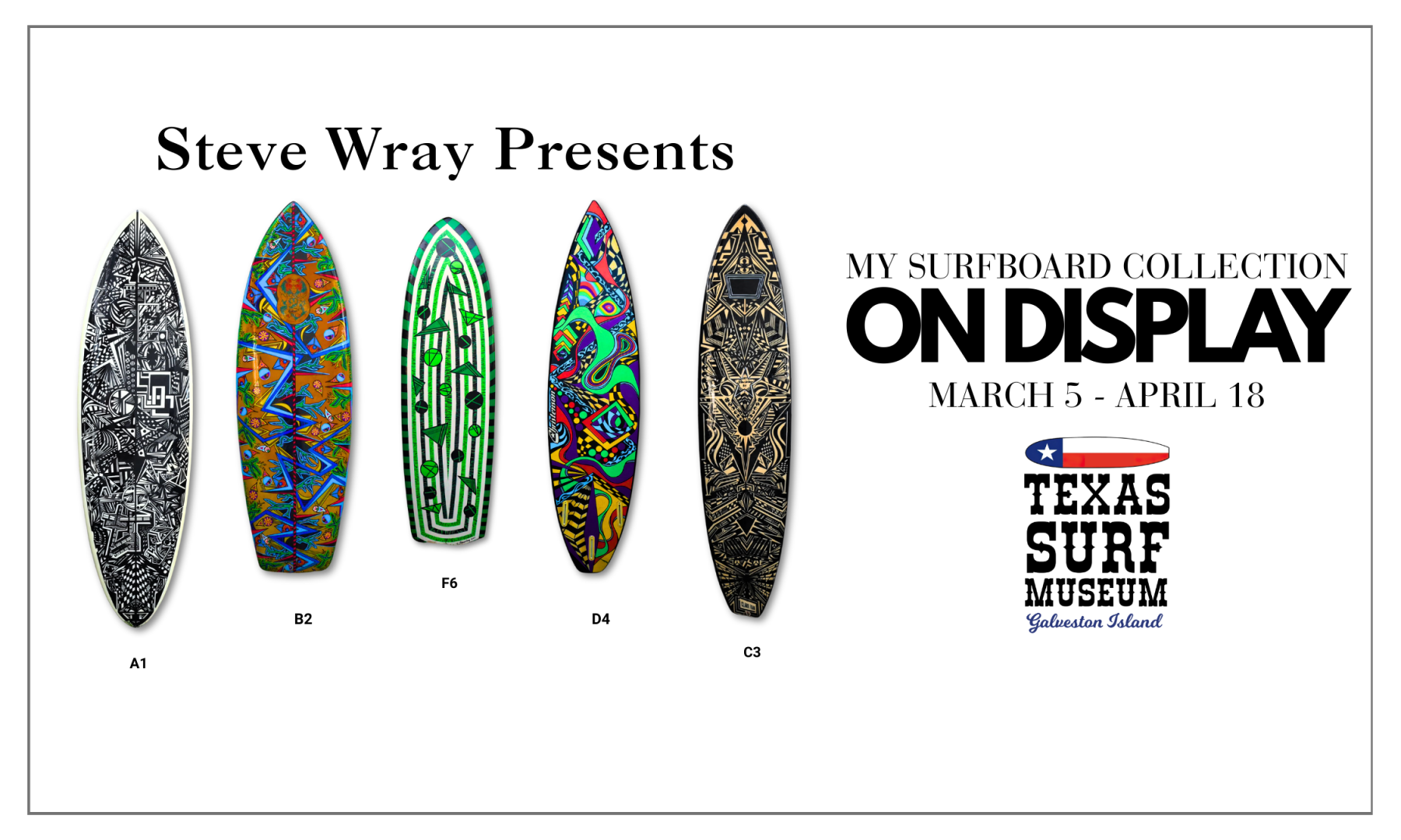Steve Wray's Surfboard Collection at The Texas Surf Museum