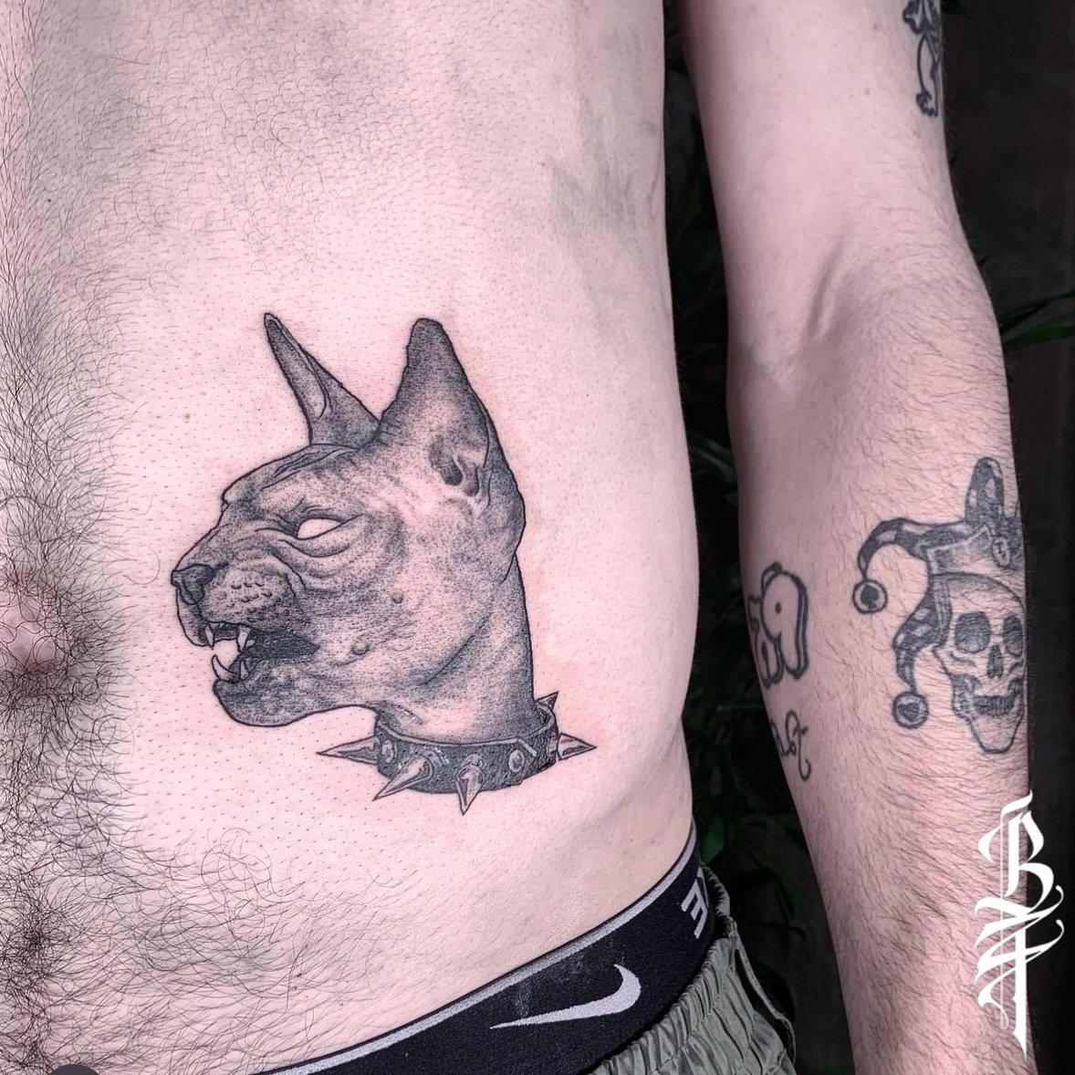 🐈&zwj;⬛ everyone loves a sphynx! Done by junior artists @whatashame.tattoos 
.
Please head to www.blacktapestrytattoo.co.uk to arrange a consultation or make a booking with one of our artists. Alternatively you can contact the artists via Instagram 
