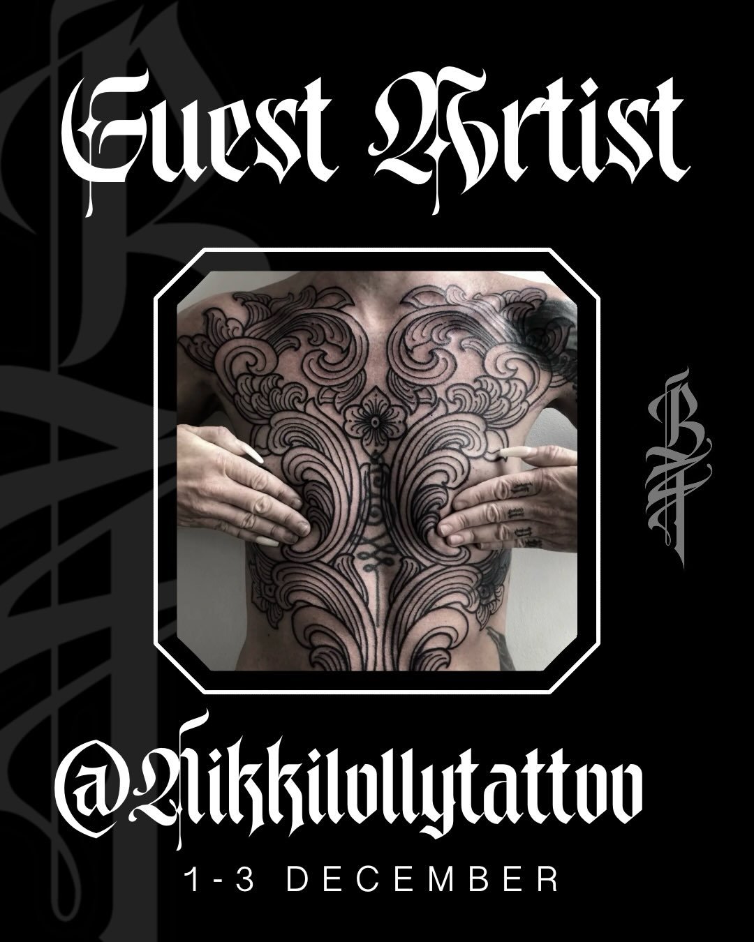 @nikkilollytattoo is bring in her signature bold ornamental style to @blacktapestrytattoo on@1/2/3 December. Contact Nikki directly for bookings 🫶🏻

#londontattooartist #guestartist #ornamentaltattoo