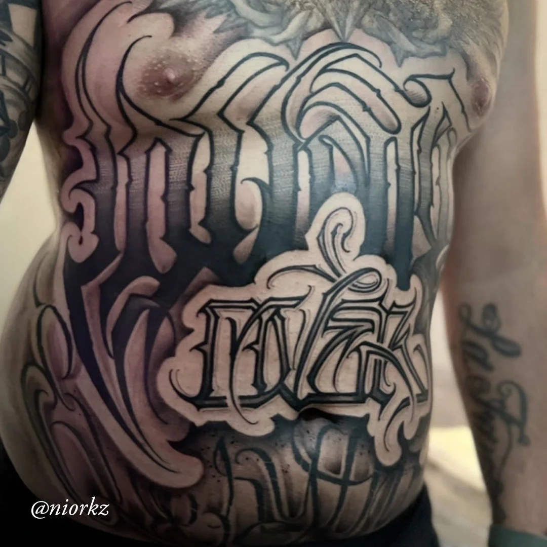 Black Tapestry Tattoo - Tattoo Studio London - Script and Lettering Tattoo style