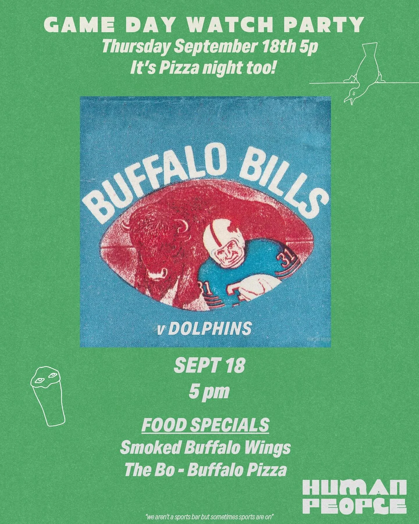 THURSDAY PLANS 🦬🦬🦬🦬🦬🦬🦬

We are going to be playing the Bills game (Andrew is from New York) with the sound off 📵 and making pizzas! (Andrew is from New York) 

We will have a special Buffalo Chicken Pizza because if we didn&rsquo;t @lamarea_s
