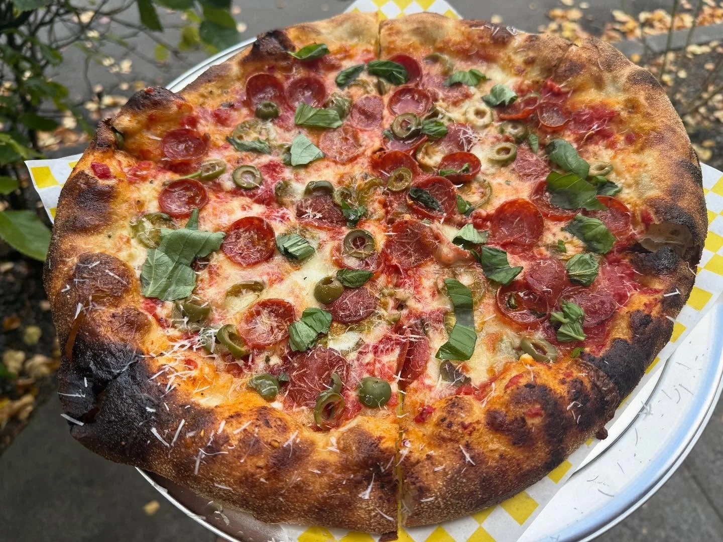 Shades of pizza at the Human People Sports Caf&eacute; or Beer Caf&eacute; or whatever. 🍕🍕🍕