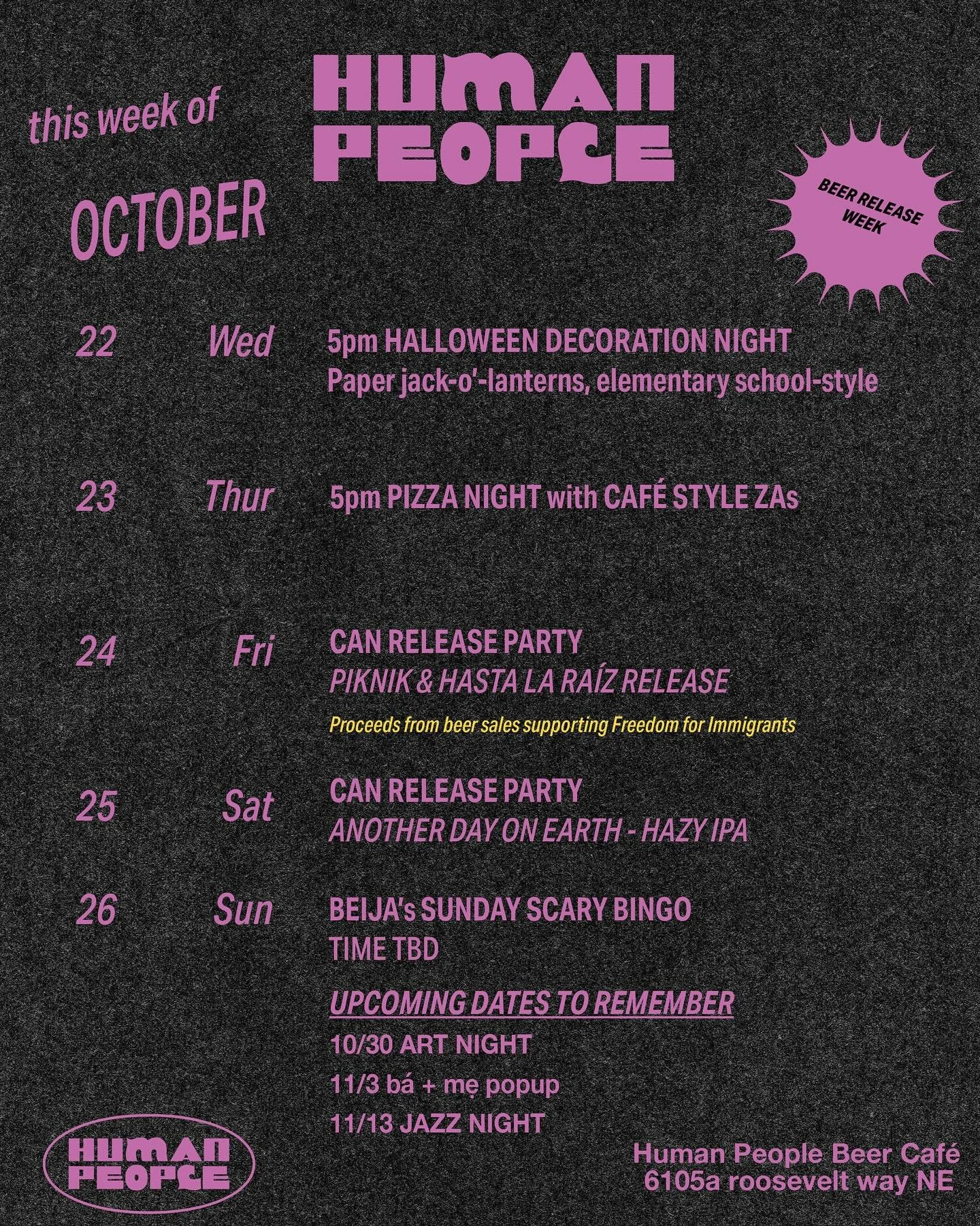 We&rsquo;re all a little down today. All we can say is, the boys did well. The Mariners put on a show and we were happy to be part of it. This week, we celebrate for them and a great season. ⚾️⚾️⚾️⚾️⚾️⚾️

With a busy HUMAN PEOPLE week, two new can re