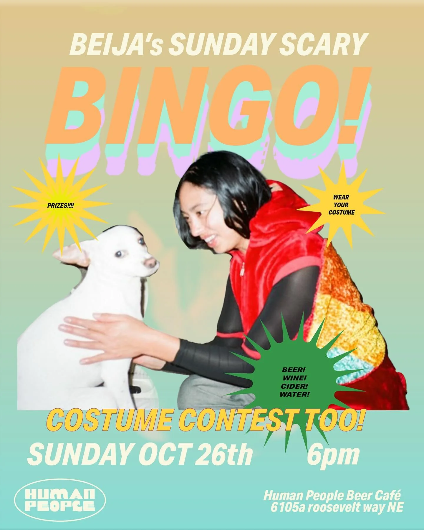 Yooooooo 🦜🦜🦜🦜

Sunday SUNDAY Sunday - BINGO WITH Beija is finally here. 

Come by the beer caf&eacute; at 6pm on Sunday for Bingo! Costume contest, and free freaking prizes (for playing and winning of course) 🏆🥇🥈🥉🏅

And yes @beijaflorart is 