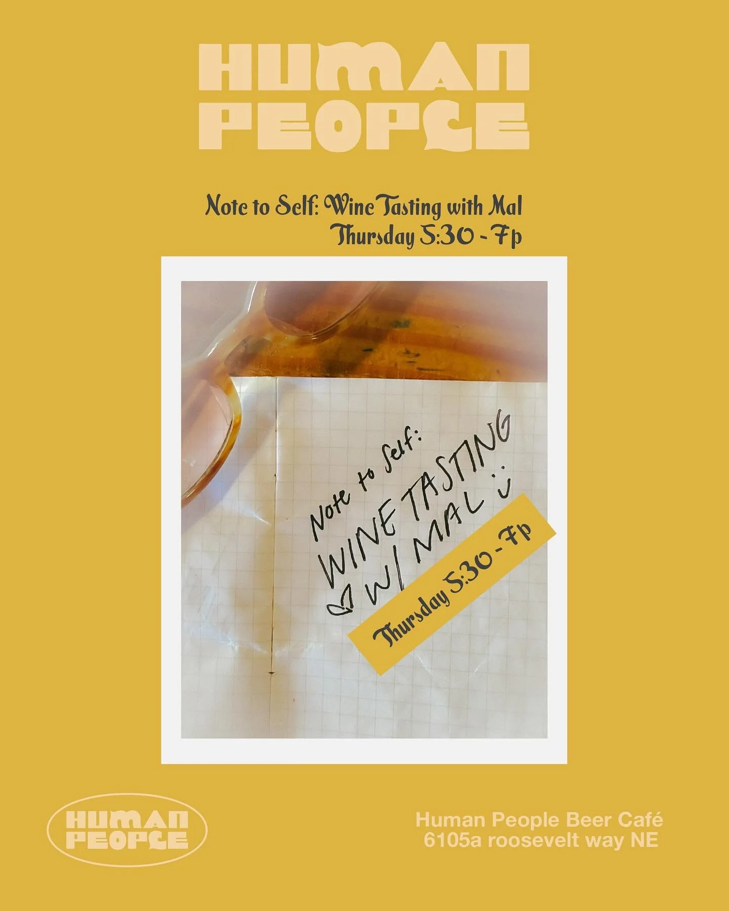 𝓣𝓞𝓝𝓘𝓖𝓗𝓣 : 𝓦𝓘𝓝𝓔 𝓣𝓐𝓢𝓣𝓘𝓝𝓖 𝓡𝓔𝓣𝓤𝓡𝓝𝓢

📝NOTE TO SELF : WINE TASTING WITH MAL! 
5:30 to 7p Come try a free form semi-guided flight with some education and lots of conversation. Mal picked out some cool wines for this one! 

🍷PIZZA 