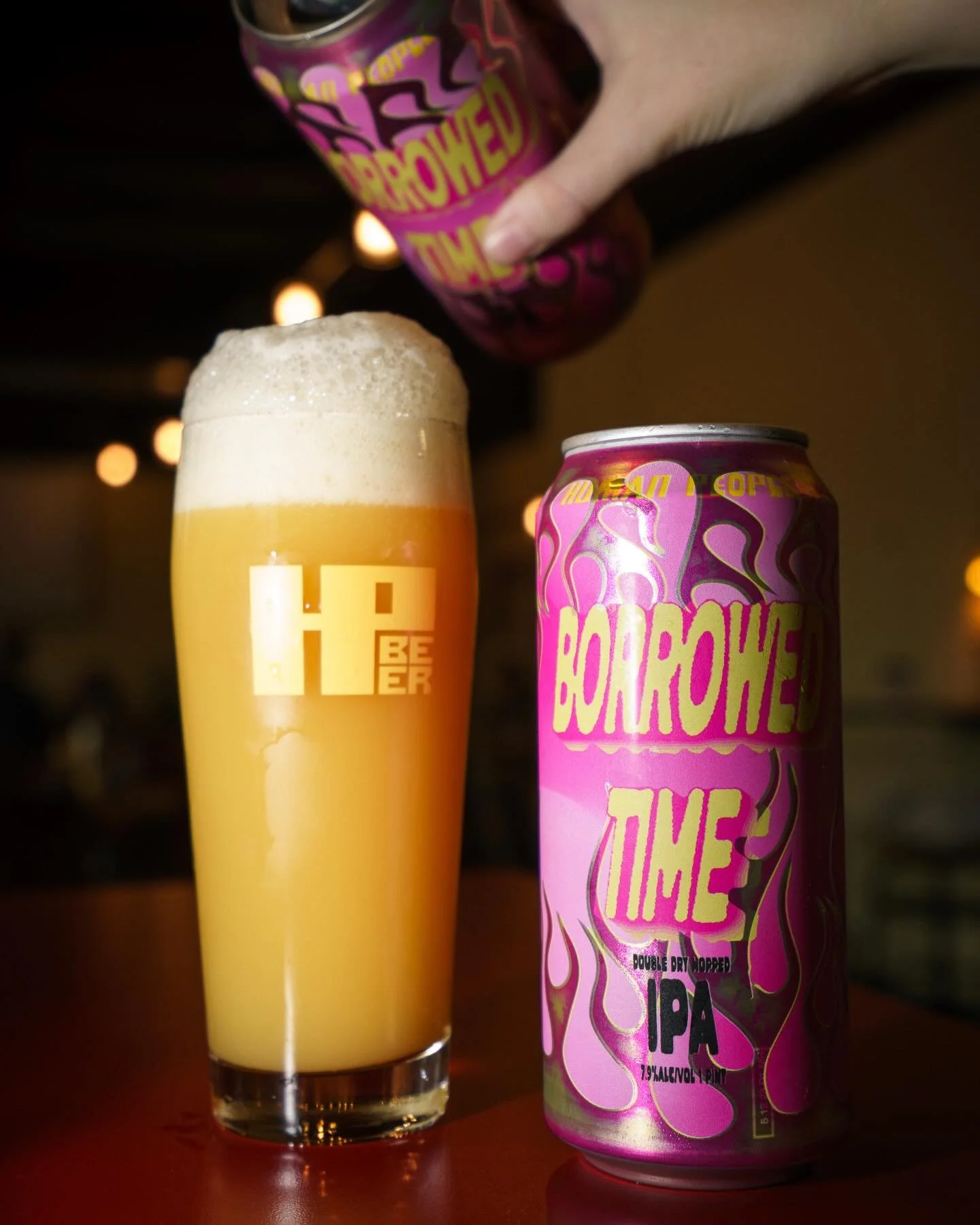 Borrowed Time 7.9% Double Dry Hopped, extra saturated IPA - collaboration with @breakthrubrewingco 
Borrowed Time is a celebration of brewing and making your dream happen by whatever means necessary. An epically Double Dry Hopped IPA clocking in at 7
