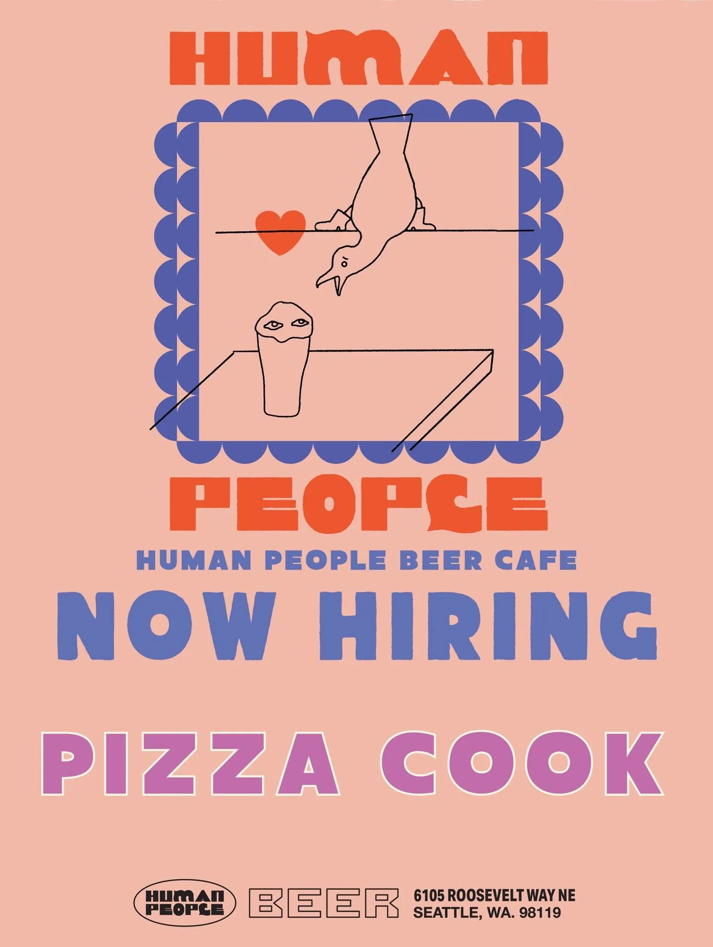 Hey yall! 

Human People Beer Caf&eacute; is looking for an experienced Pizza Cook! We have a small and hardworking team committed to making awesome tavern pies in a tiny kitchen. We are looking to add to our team as this is a Part Time position with