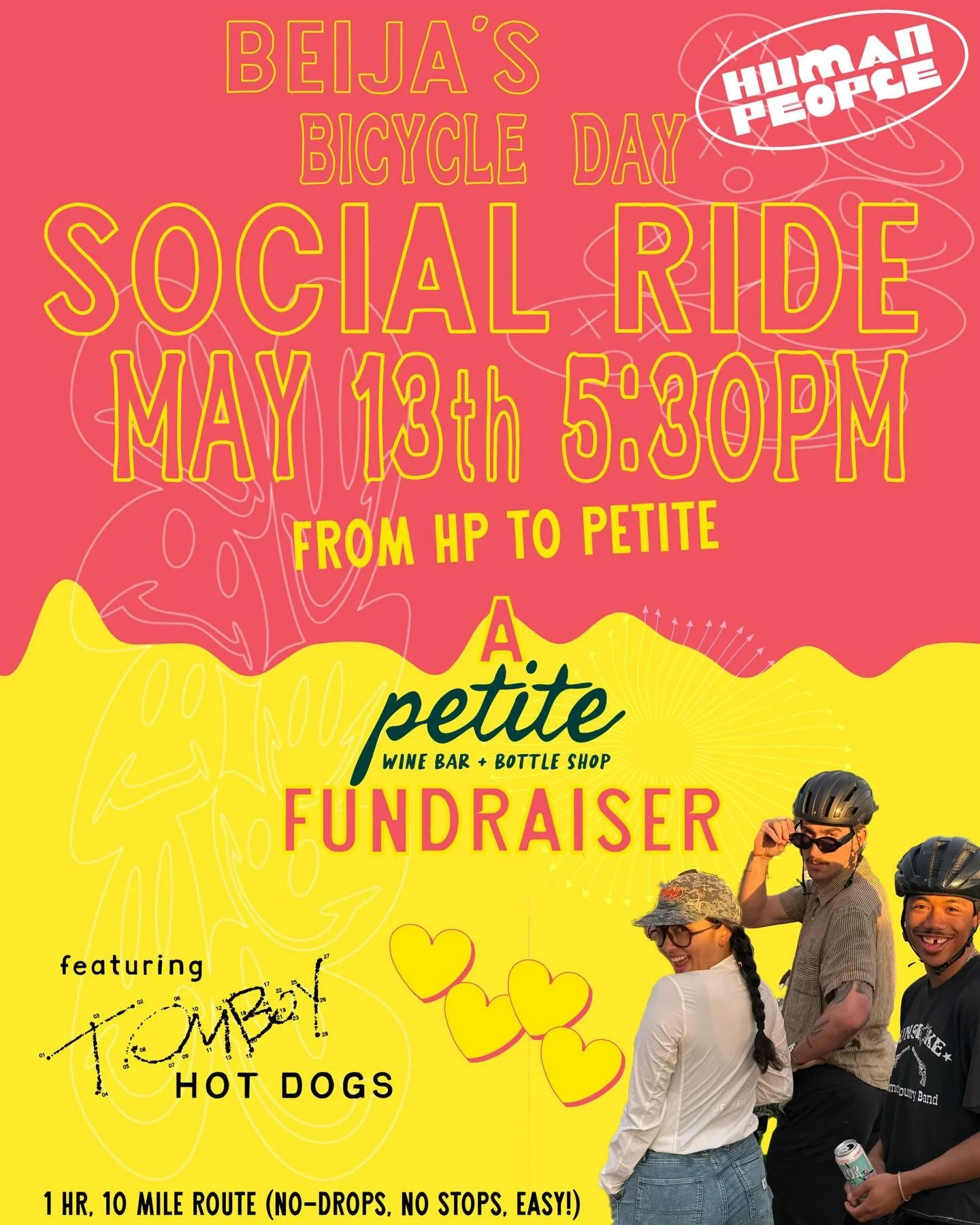 MAY 13th SAVE THE DATE! 

Meet at 5:00pm, check out @forrest.bourke &lsquo;s photo show and then roll out at 5:30! 🚲🚲🚲🚴&zwj;♂️🚴&zwj;♀️🚴☮️✌️

@beijaflorart is hosting a ride to @petitebottleshop and guess what! HOT DOGS And Wine at Petite by @to