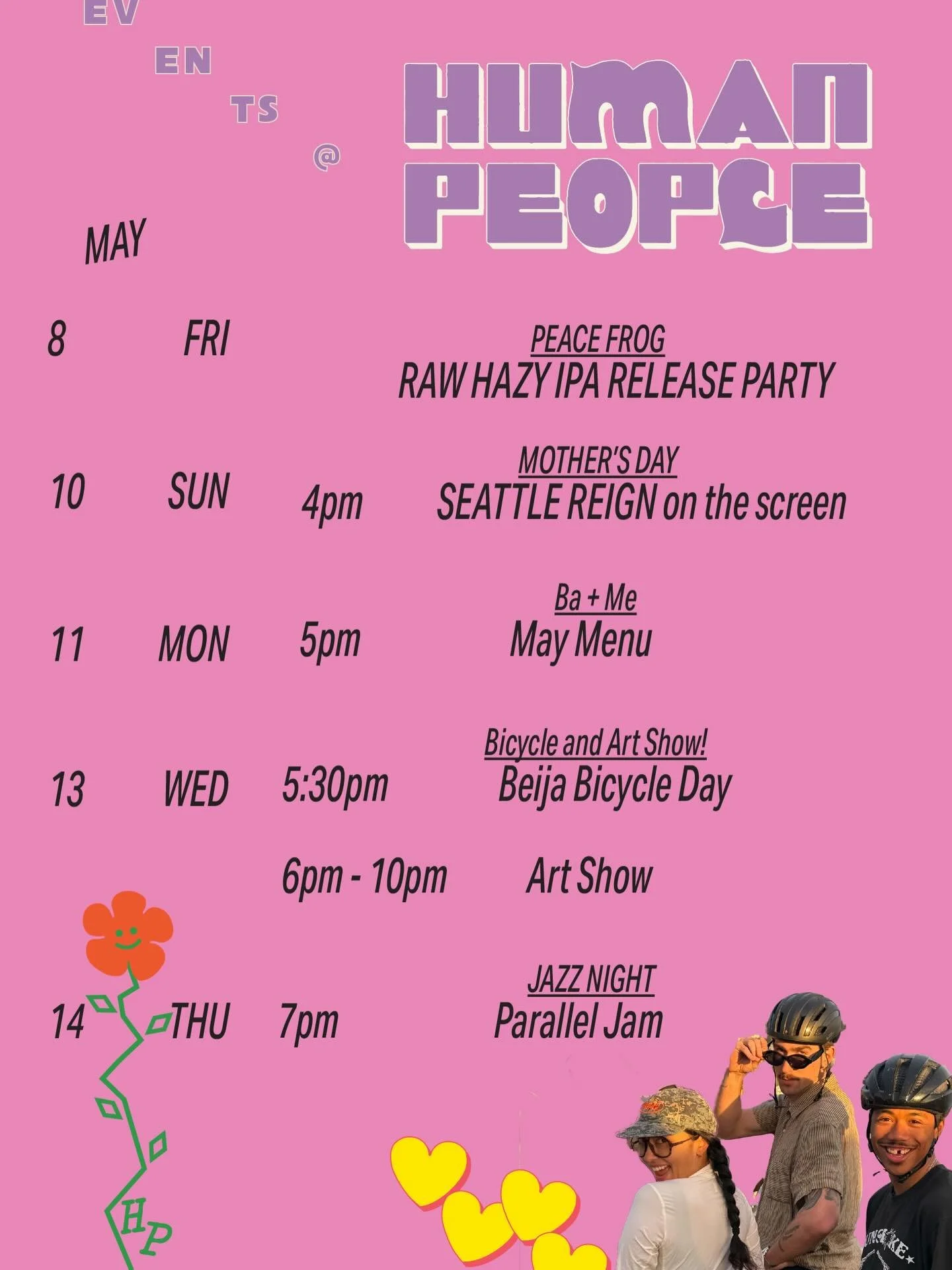Hey all! 🐸🐸🐸🐸☮️☮️☮️

We are so stoked for the next week or so! So many freaking events, so many cool people to see. And hey, PIZZA!🍕 

Read below 👇 

* event // 5.8 // PEACE FROG HAZY IPA RELEASE PARTY
* event // 5.10 // Mother&rsquo;s Day Seat