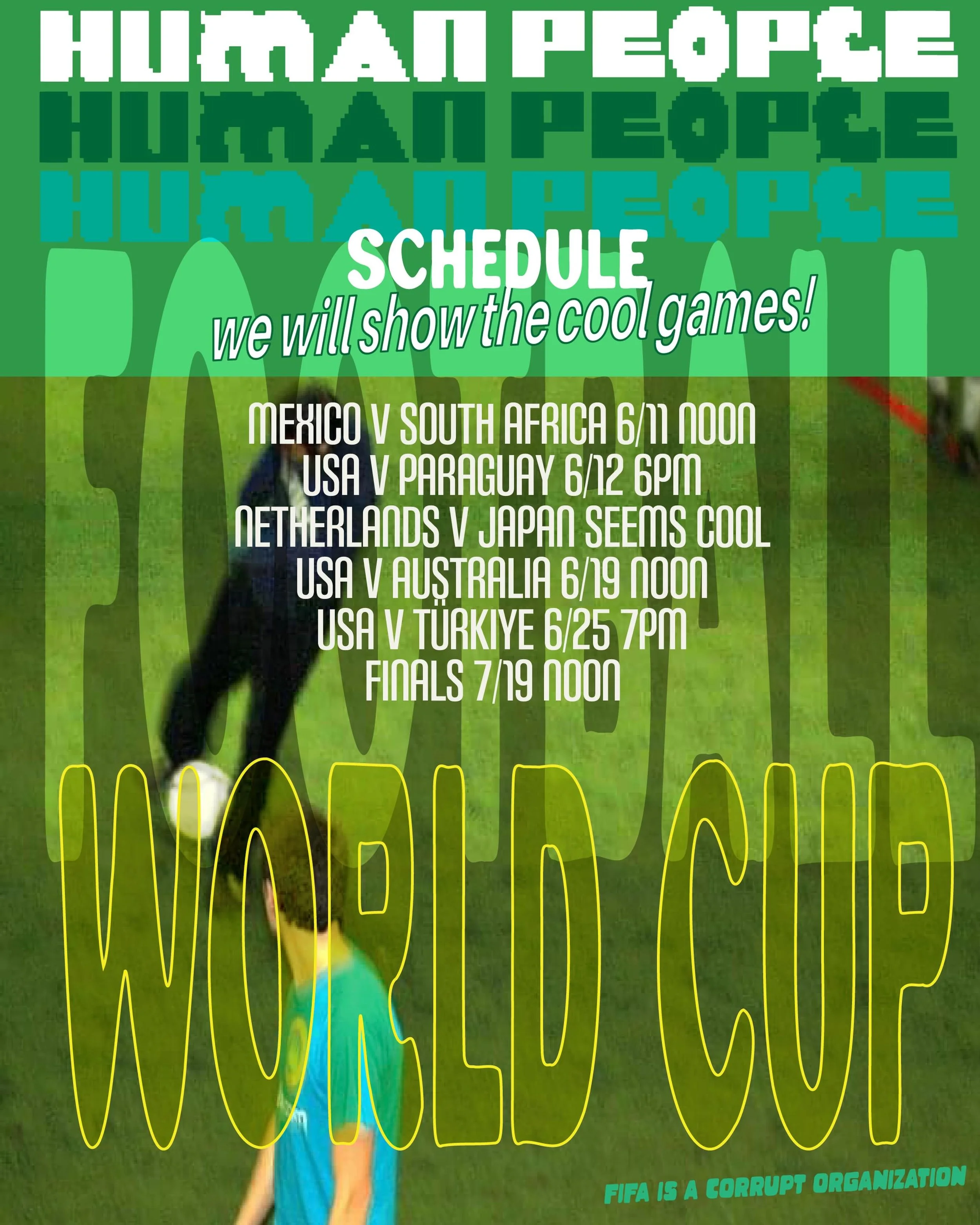 It&rsquo;s a throwback! Don&rsquo;t know if you heard but the 90s are back and apparently so is the World Cup in North America. 

⚽️⚽️⚽️⚽️

Last time the World Cup was played in the USA we got the MLS! What will we get this time? A competent governme