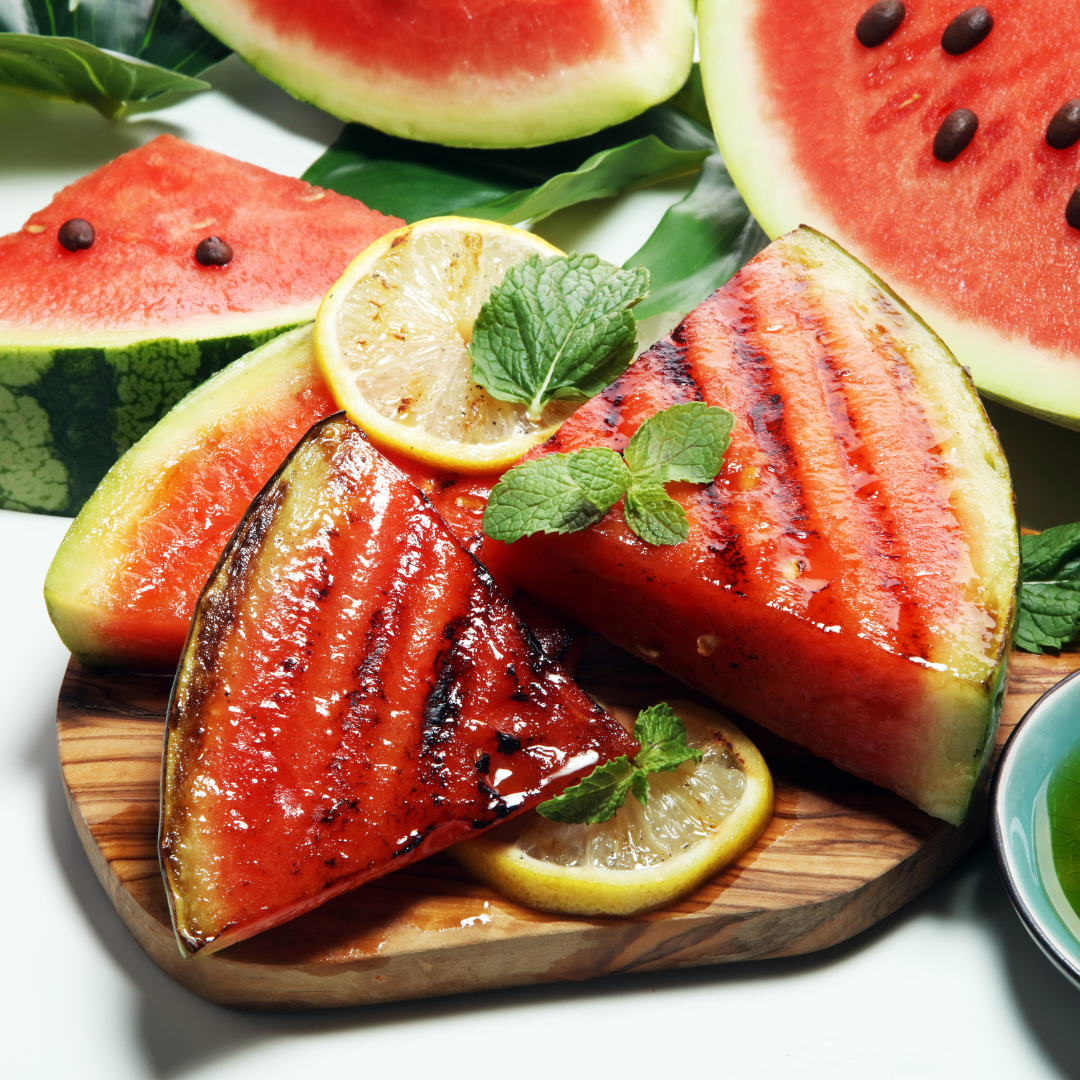 Grilled Watermelon, Agave-Mezcal Glaze