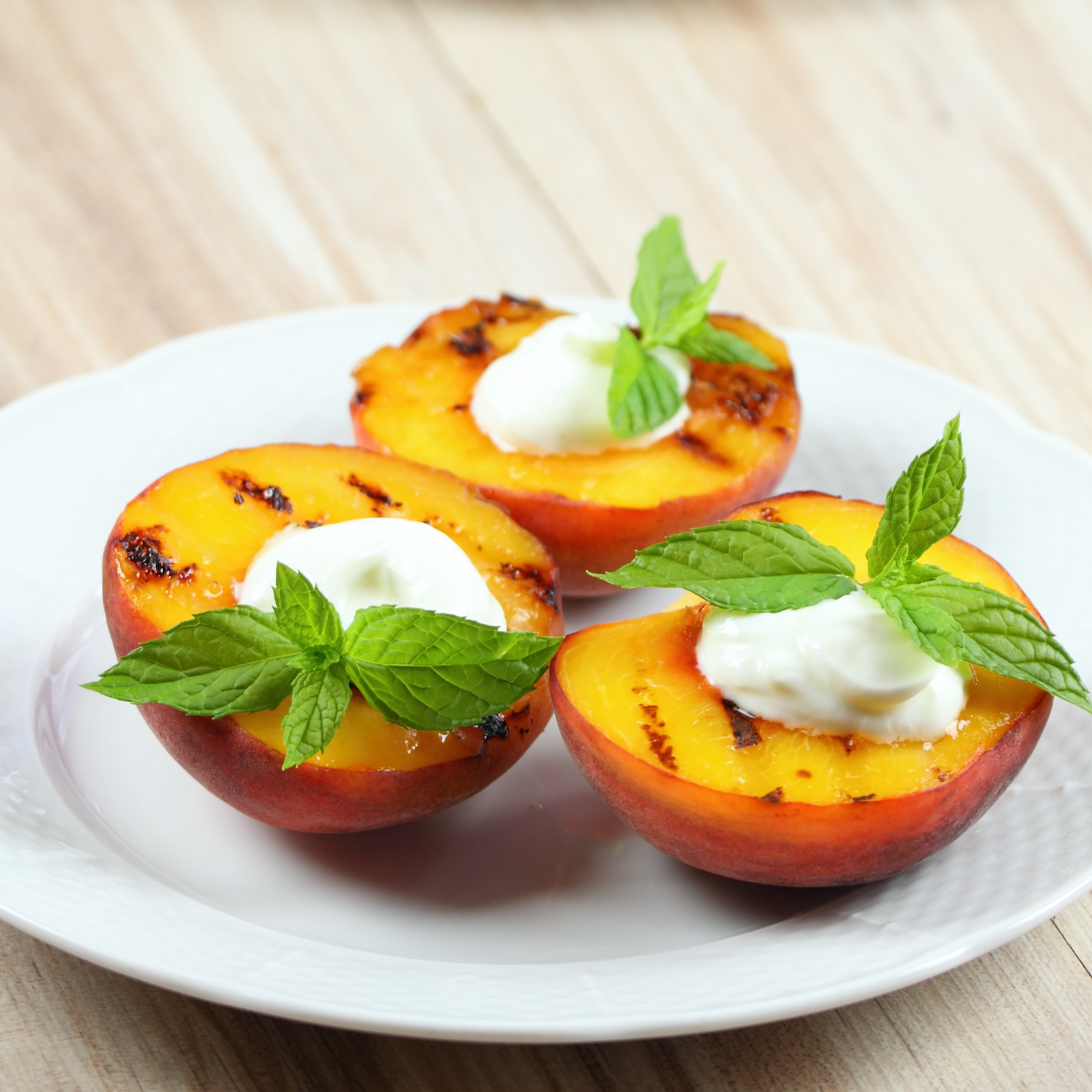 Grilled Peaches with Mascarpone