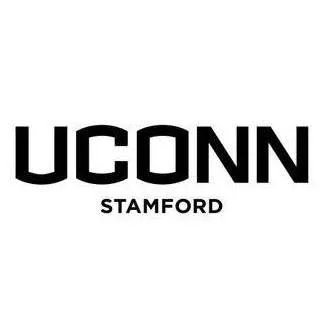 UConn Stamford logo with the words 'UConn Stamford' in black text on a white background.