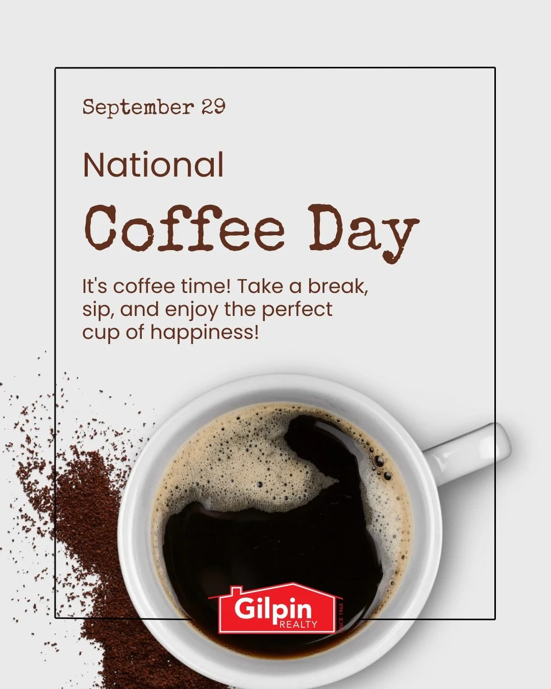National Coffee Day!
.
.
.
.
#GilpinRealty #Snohomish #RealEstate #HouseHunting #HomesForSale