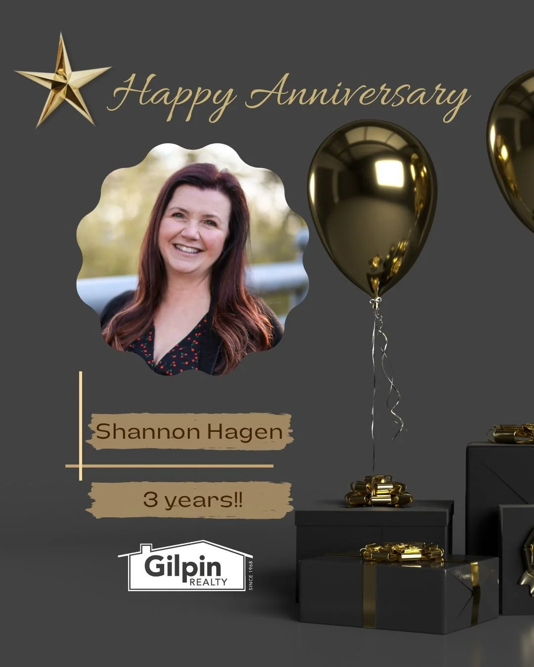 Happy Work Anniversary to Shannan Hagen! 🥂👏👏👏
.
.
.
#GilpinRealty #Snohomish #RealEstate #HouseHunting #HomesForSale #WorkAnniversary