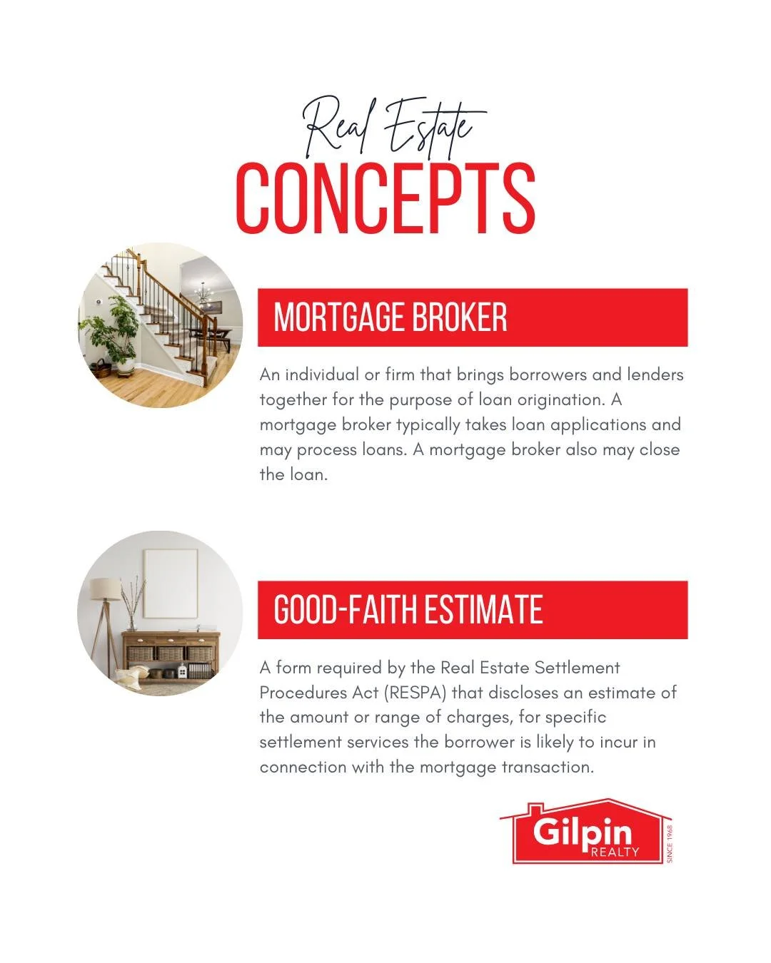 Real Estate Concepts

MORTGAGE BROKER 
An individual or firm that brings borrowers and lenders together for the purpose of loan origination. A mortgage broker typically takes loan applications and may process loans. A mortgage broker also may close t