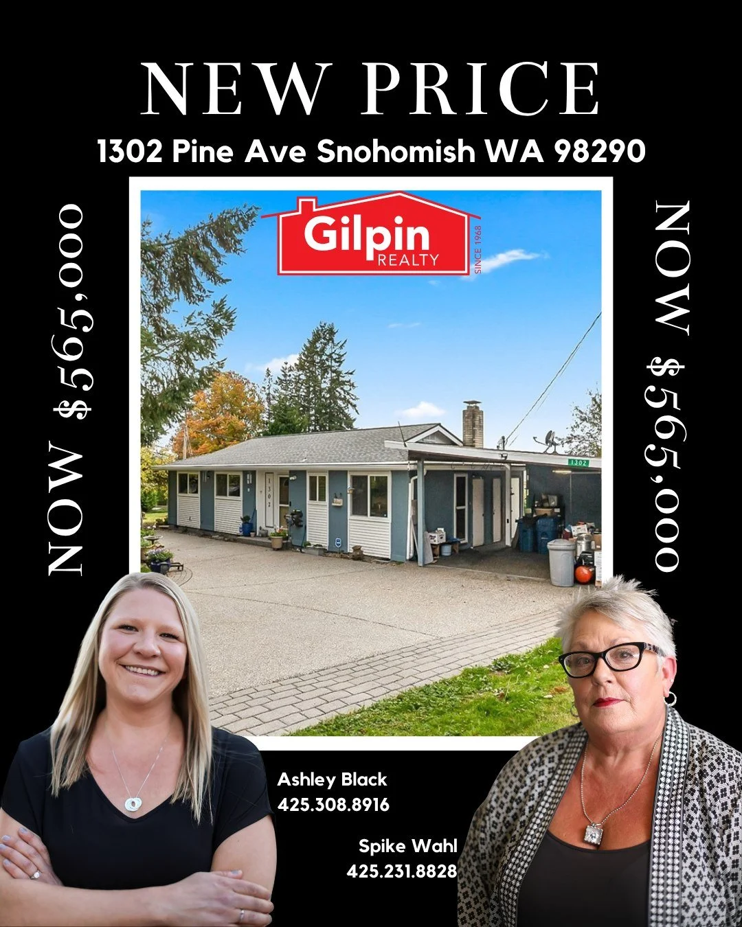 📉 Price Improvement in #Snohomish
📍 1302 Pine Ave, Snohomish, WA

Now $565,000, this charming 3-bedroom rambler offers a great opportunity on an expansive 14,375 sq ft corner lot just moments from the shops, dining, and charm of downtown Snohomish.