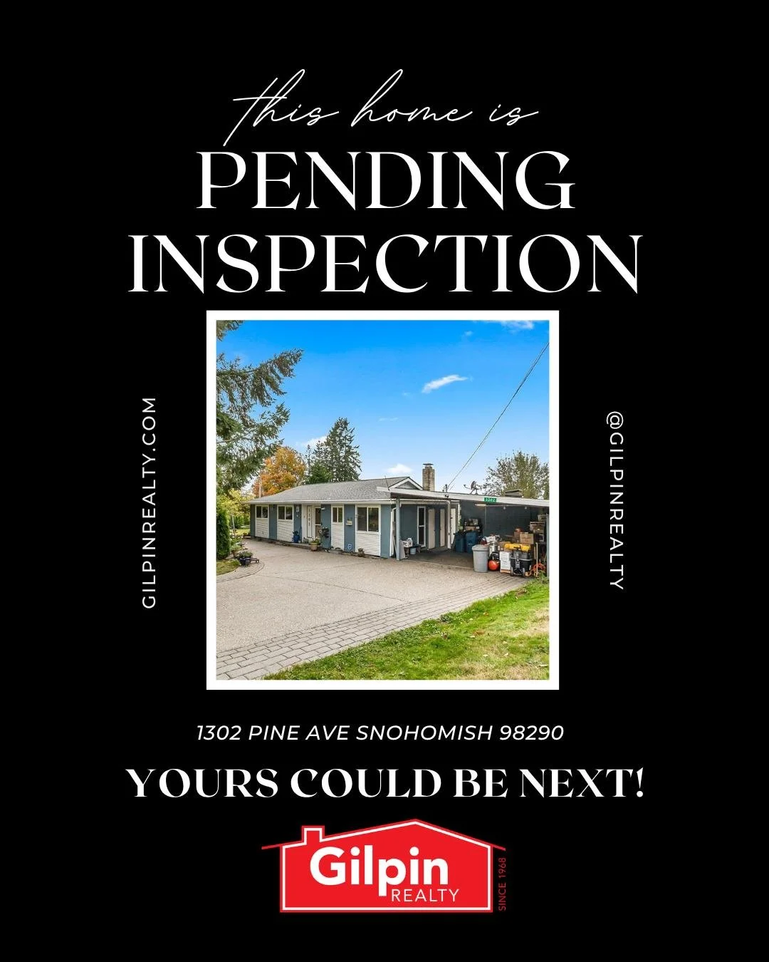 🏡 Pending in Snohomish!

📍 1302 Pine Ave
💲 Listed at $565,000

Thinking about buying or selling in Snohomish? Let&rsquo;s talk! 📲
.
.
.
 #Gilpin #GilpinRealty #GilpinRealtySnohomish #RealEstate #AshleyBlack #SpikeWahl
