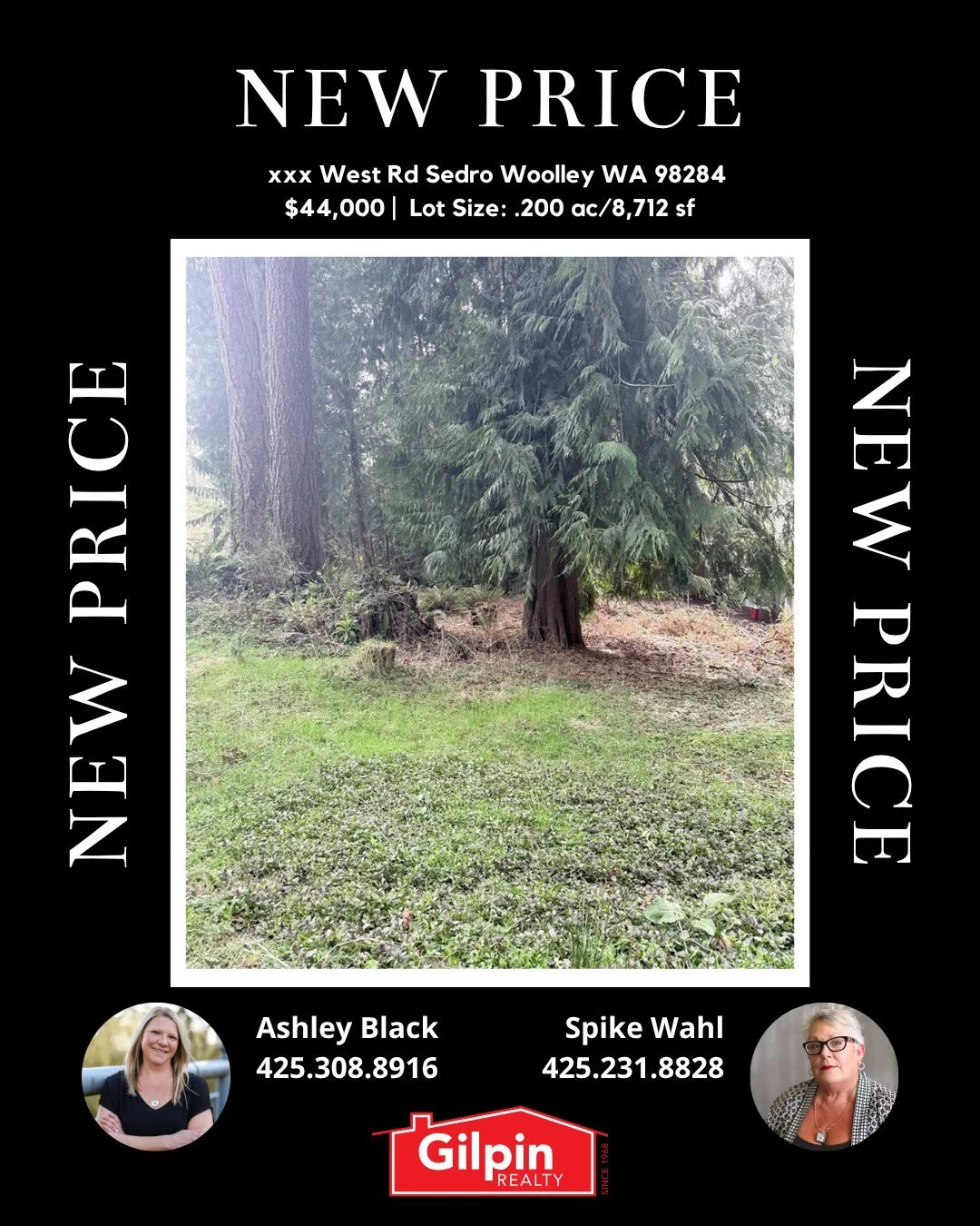 New Price | Sedro-Woolley Land Opportunity
New Price: $44,000
📍 xxx West Rd, Sedro-Woolley, WA 98284
🌿 Lot Size: .200 acres / 8,712 sq ft

Looking for a peaceful piece of land in beautiful Sedro-Woolley? This lot offers a great opportunity to explo