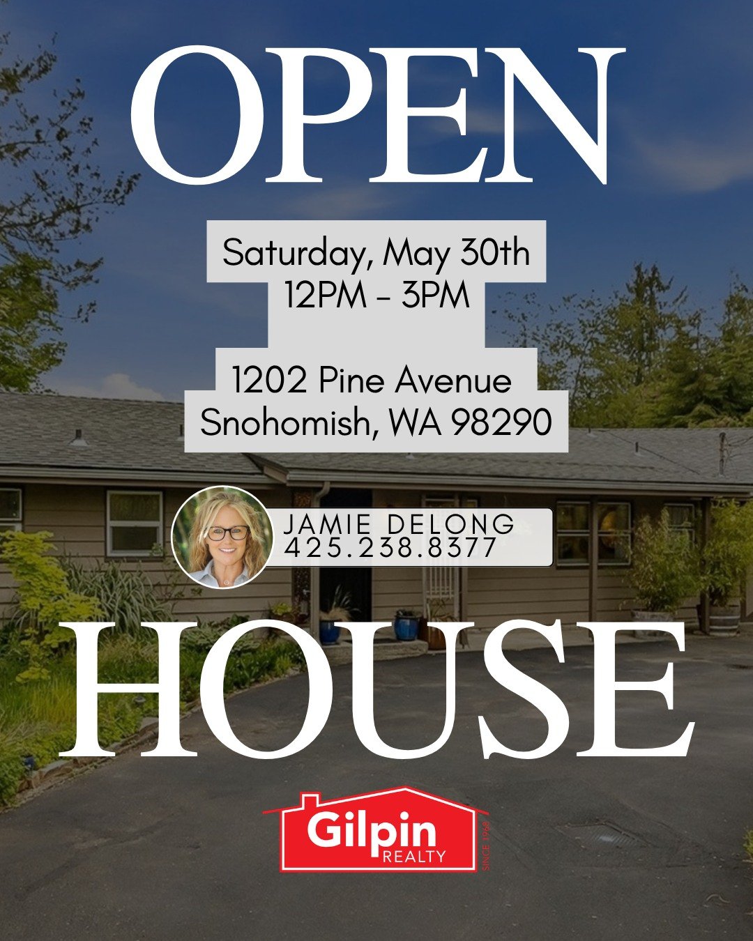 🏡 OPEN HOUSE | Saturday, May 30 | 12PM&ndash;3PM
View Full Listing >> https://zurl.co/54wLr 

📍1202 Pine Avenue, Snohomish, WA 98290
🛏 3 Bed | 🛁 1.5 Bath | 📐 1,648 SF
💲$848,999 

Step into a rare Snohomish gem where privacy, charm, and en