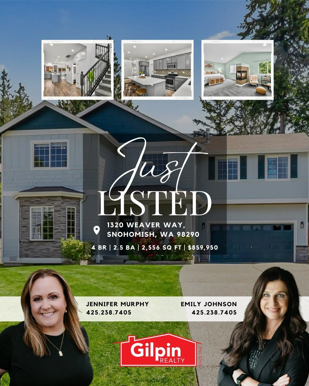 JUST LISTED ✨🏡
📍1320 Weaver Way, Snohomish, WA 98290
🛏 4 Bed | 🛁 2.5 Bath | 📐 2,556 SF
💲 $859,950
Full Listing >> https://zurl.co/McjSb 

Thoughtfully updated, warmly inviting, and truly a place to call HOME. This beautiful Craftsman-styl
