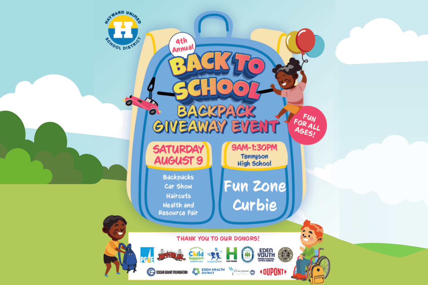 8.09 4th Annual HUSD Backpack Giveaway