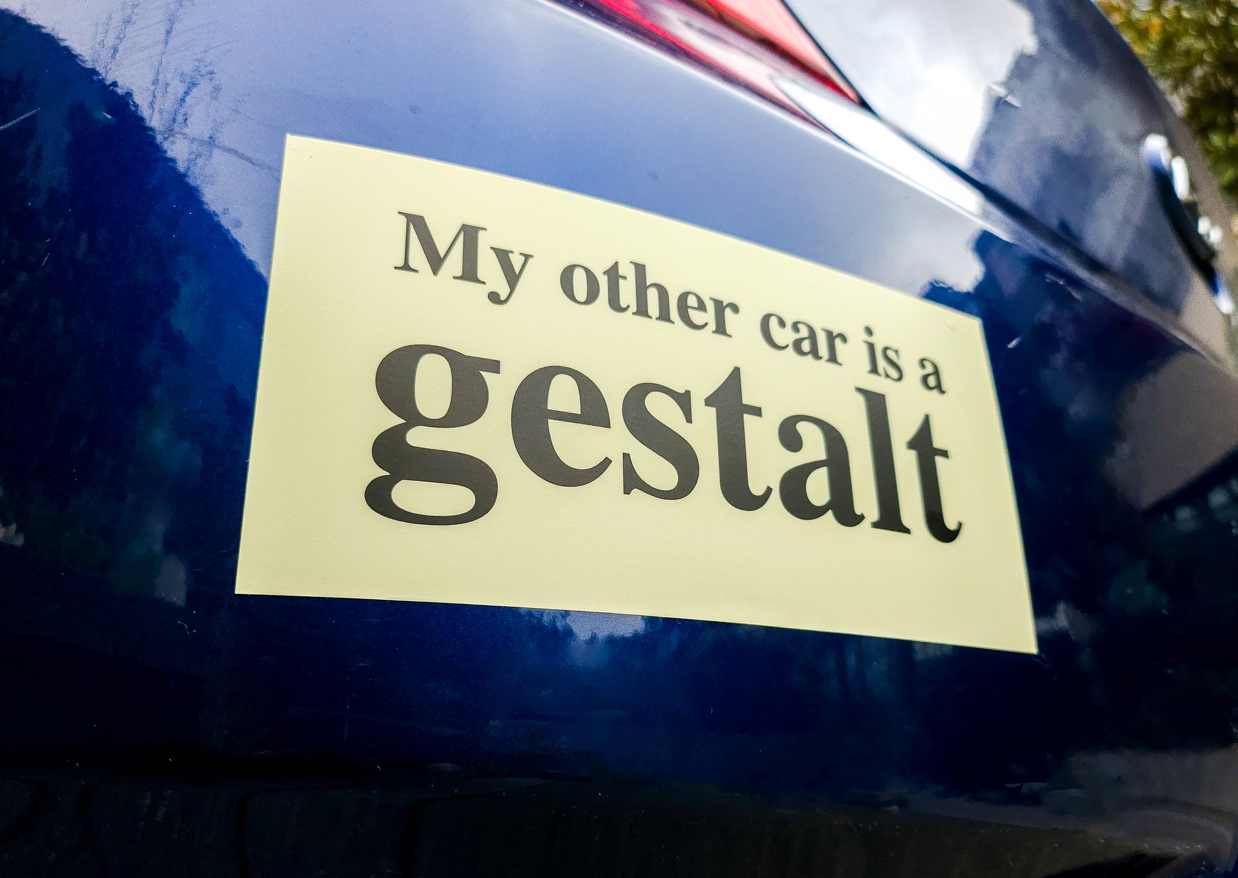 My Other Car is a Gestalt Bumper Sticker