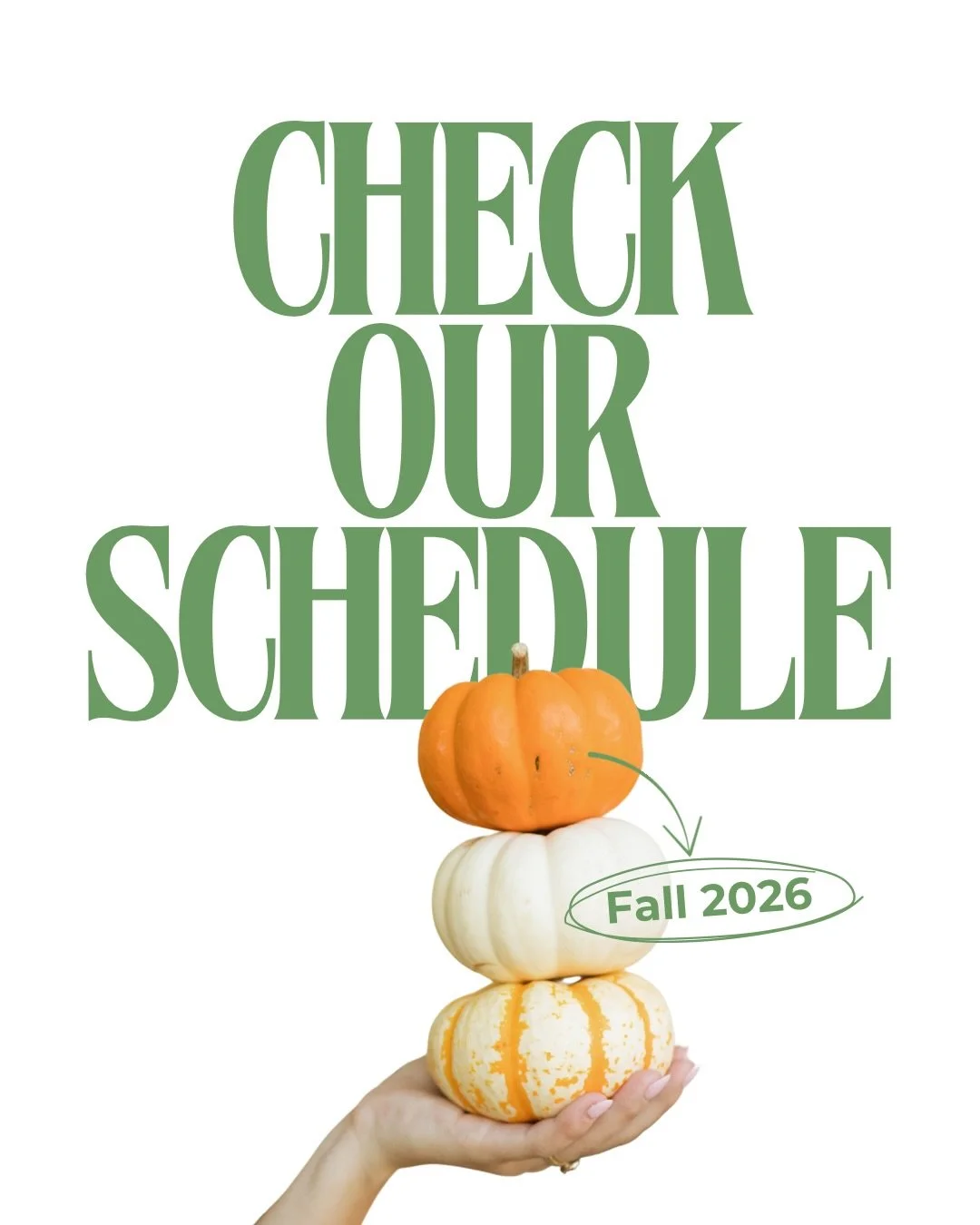 Here is our schedule for this season! 🤩

Choose your package and then pick your week for delivery and if you want to add on Removal! 

If you are needing a different time or a specific day, send us a DM or email and we will get you on the calendar! 