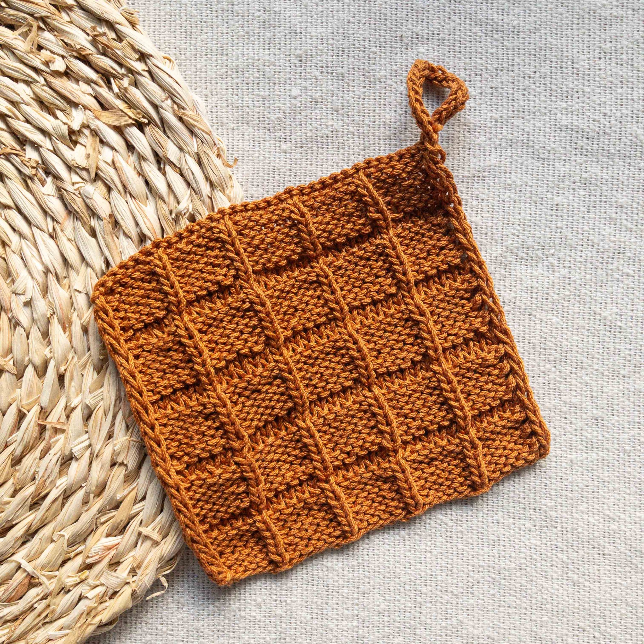 Waffle Dishcloth - Free Knitting Pattern — Whileberry