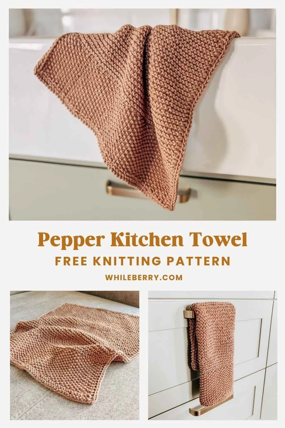 free beginner kitchen towel knitting pattern seed stitch