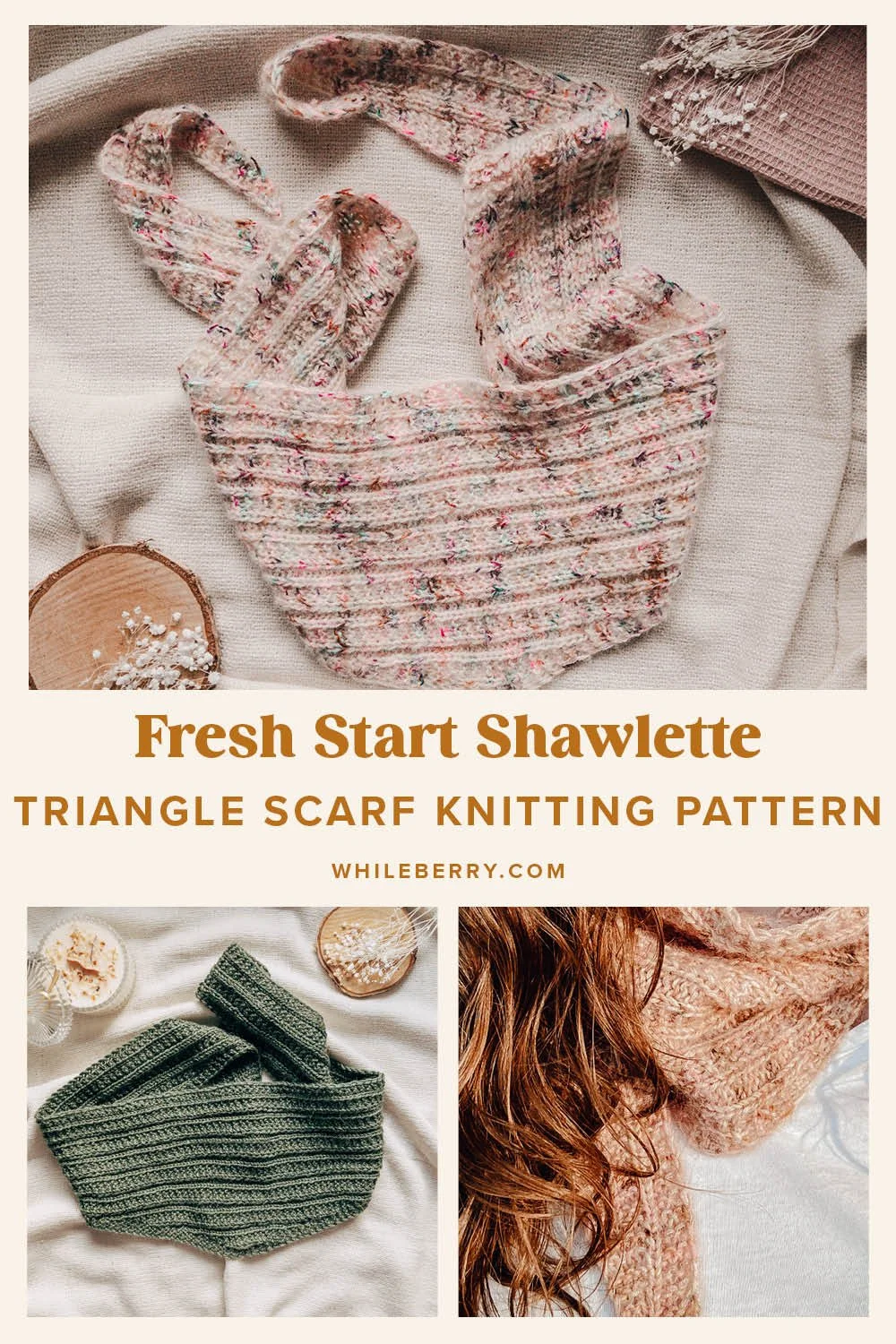 Easy Small Triangle Scarf Knitting Patern - Fresh Start Shawlette ...