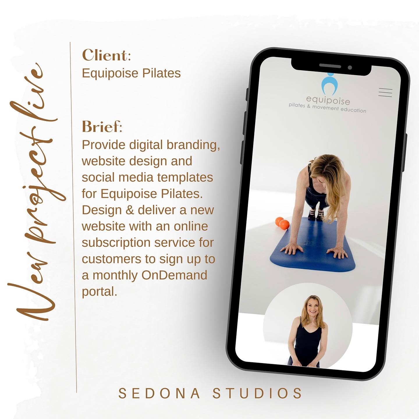 Helen at Equipoise Pilates contacted me after being recommended Sedona Studios by a local business. Her brief was to design and a deliver a website with an OnDemand subscription portal for her clients who could access her Equestrian Pilates specific 