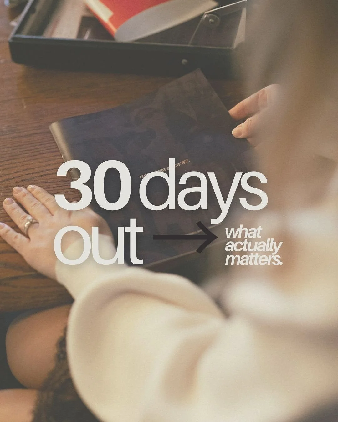 Most people think buying or selling starts with cleaning, staging, or scrolling listings nonstop.

It doesn&rsquo;t.

It starts with clarity.

30 days out: it&rsquo;s not about being &ldquo;ready&rdquo;

it&rsquo;s about getting clear on your timelin