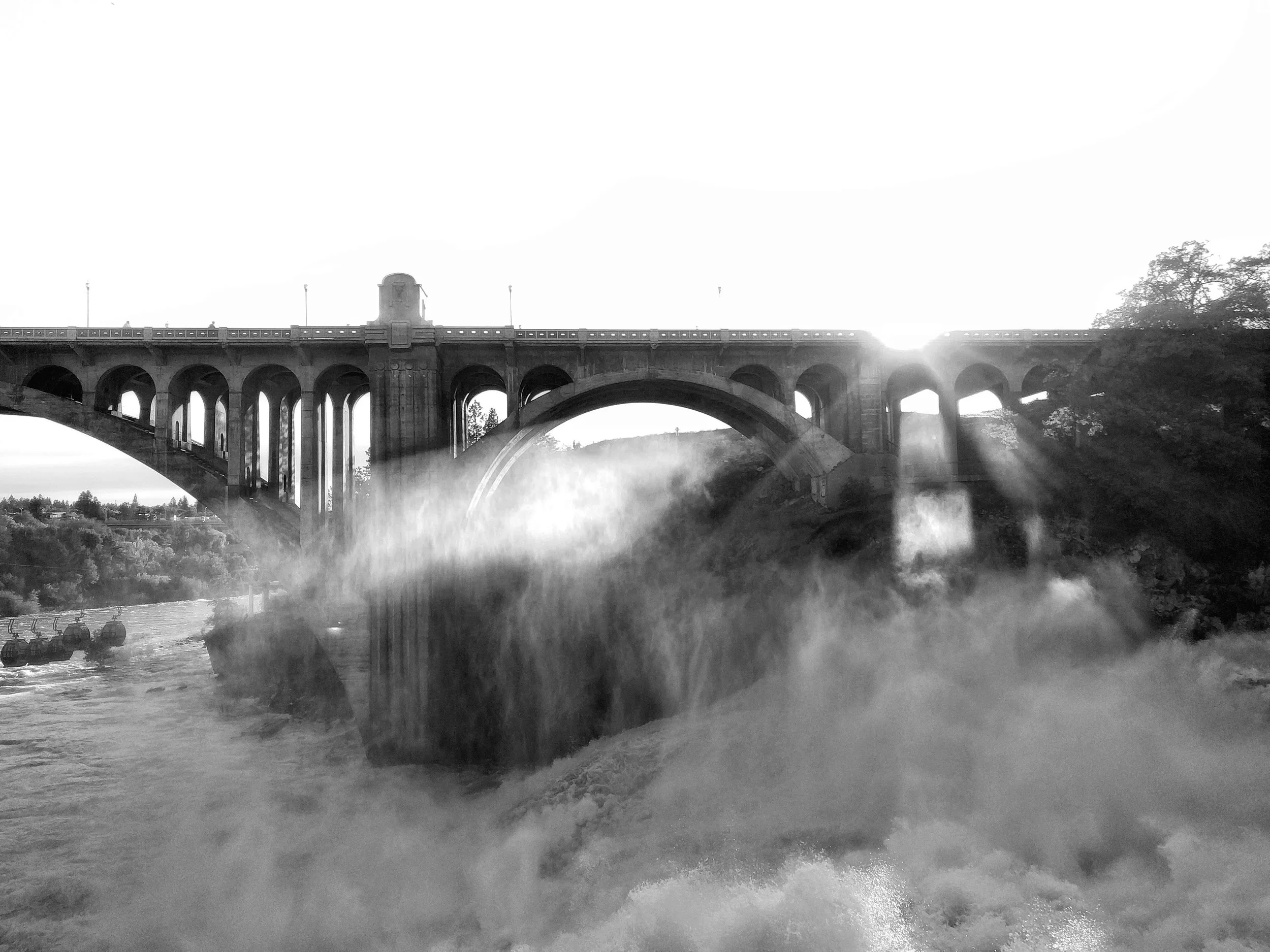 Bridge of Spokane in Black and White