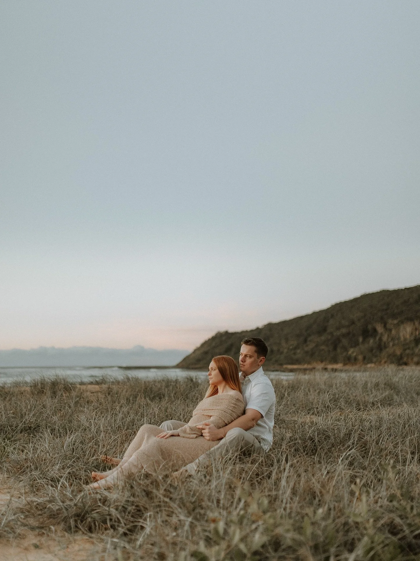 They met in the States, she followed him home, and not long after their engagement they discovered the most wanted, most loved little one was already on the way. Watching them together at sunrise — the soft light, the quiet laughter, the way th