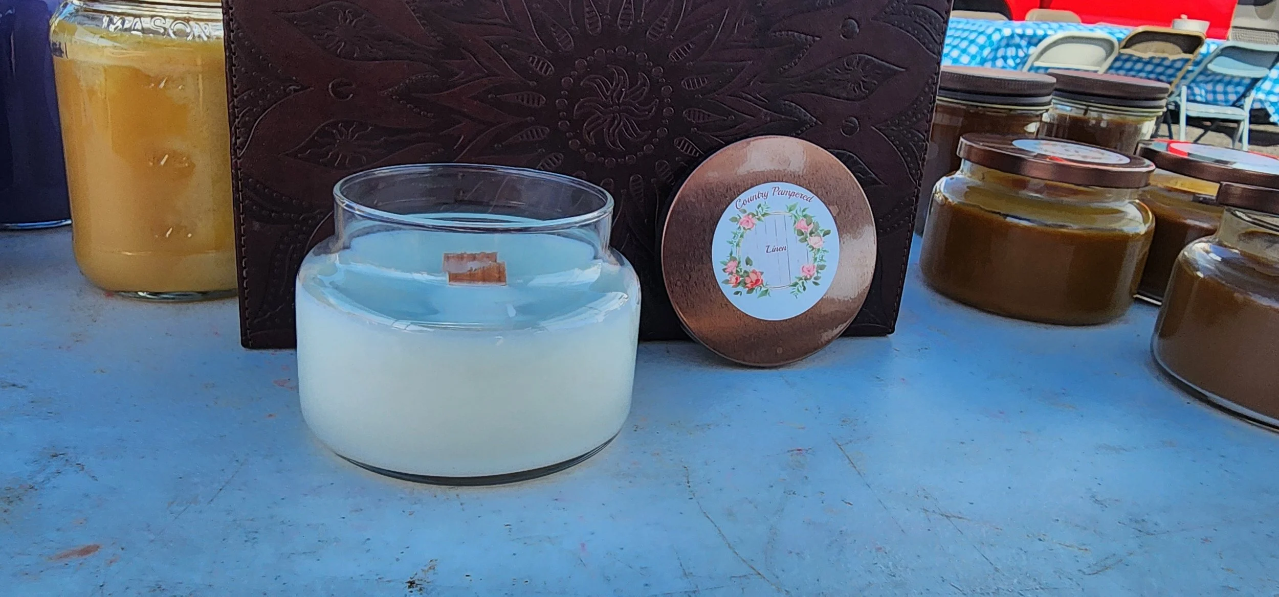 Linen 3 Wick - Wood