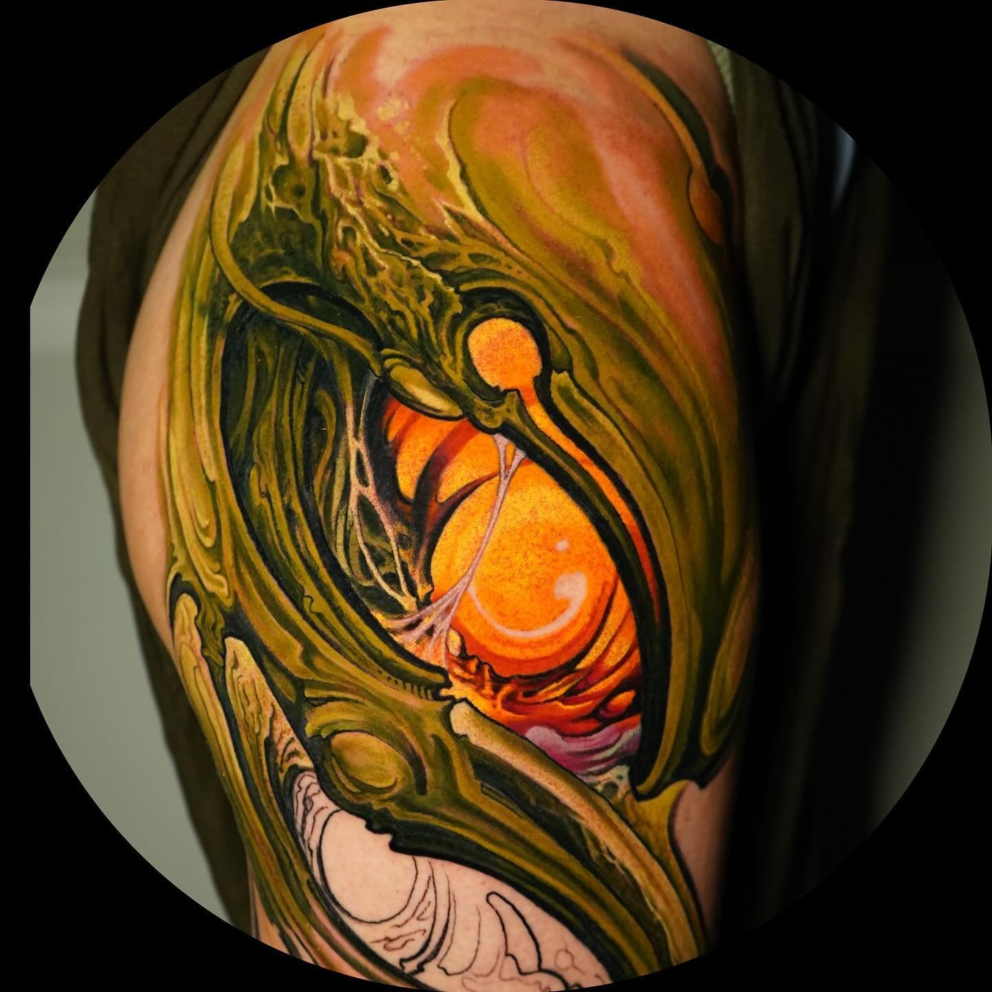 More to come on this &hellip;.but im super psyched and honored to be doing this project on @jebbie.of.the.ka . Jeb works with the masterful artists at @damascustattoocompany .im flattered she chooses to wear my original art. #more like this please as