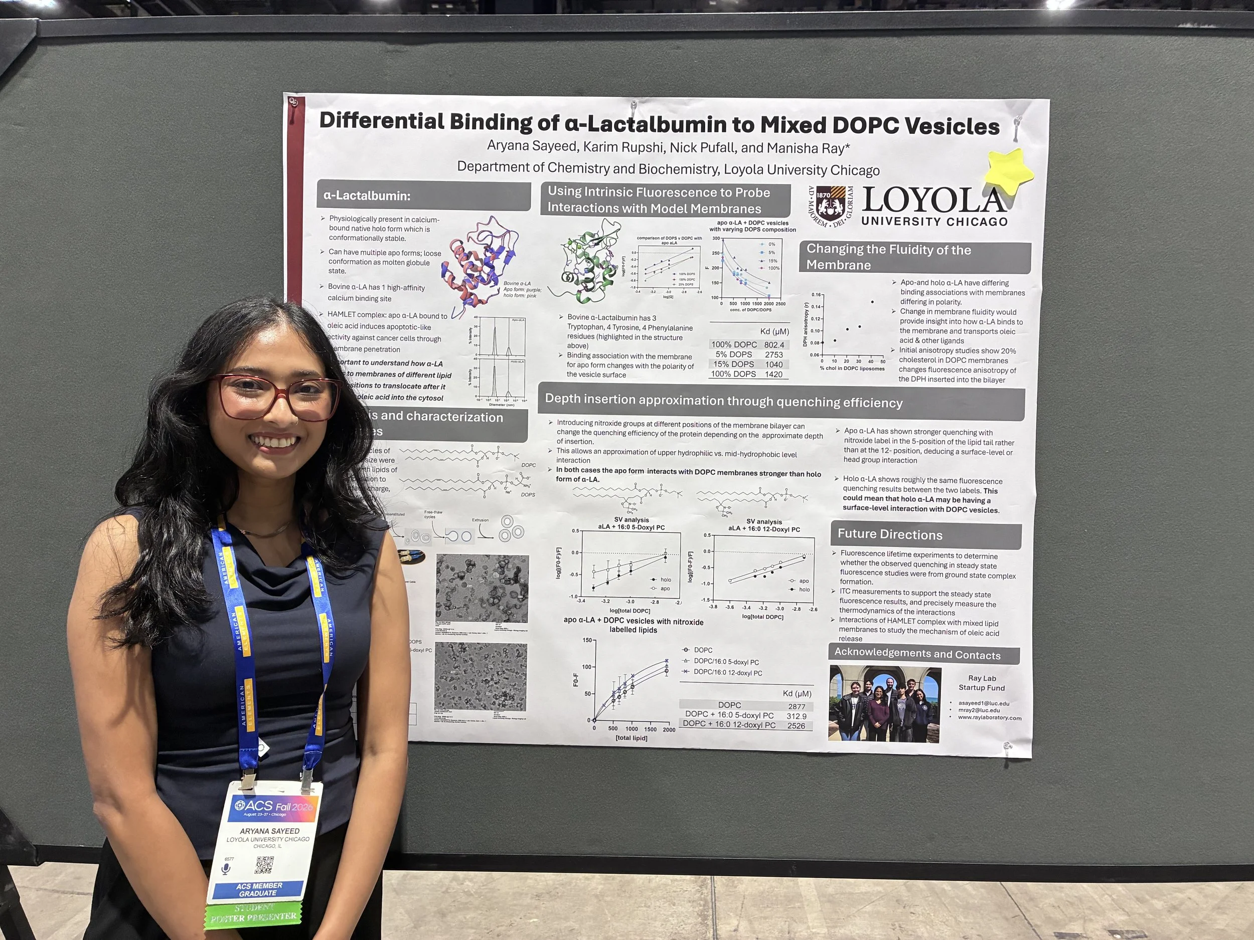 Aryana presenting her ACS poster #2 on protein-membrane interaction