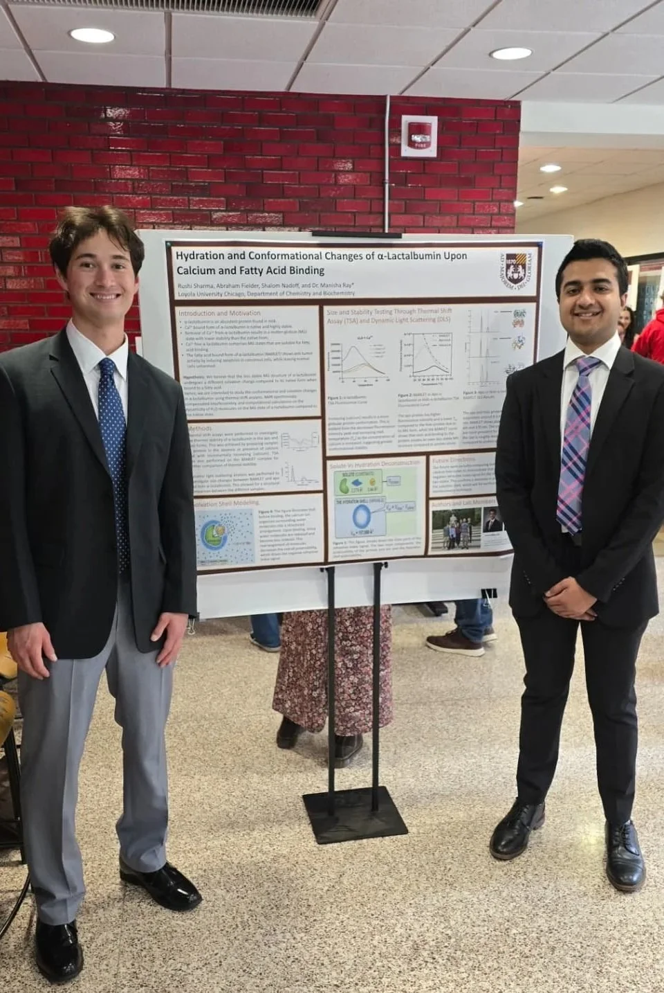 Abe and Rushi are at Chem 300 poster session, spring 2026